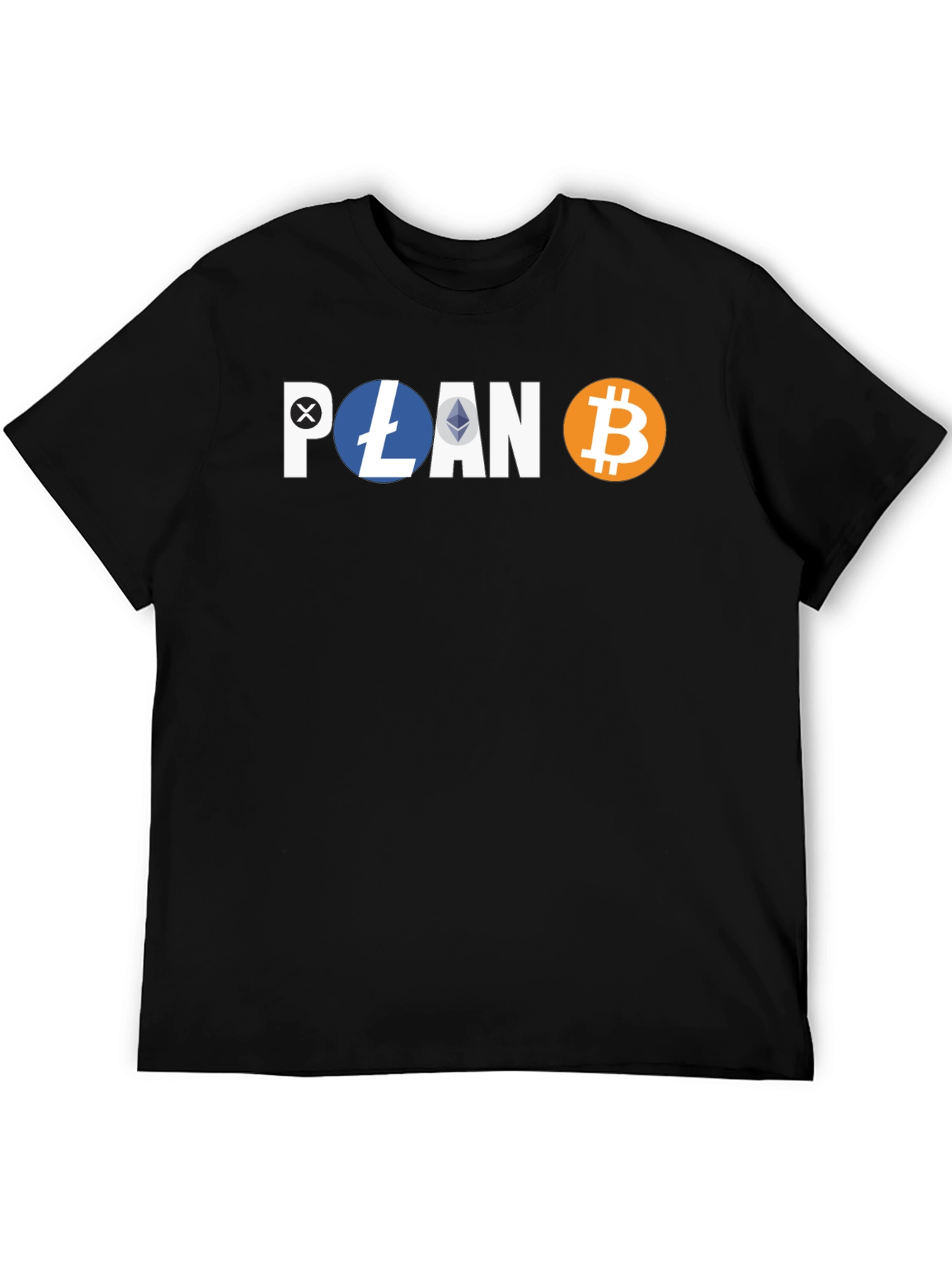 Crypto Hodler Black T-Shirt - Bitcoin Litecoin Ethereum Design