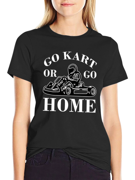 Go Kart or Go Home Black Graphic Tee