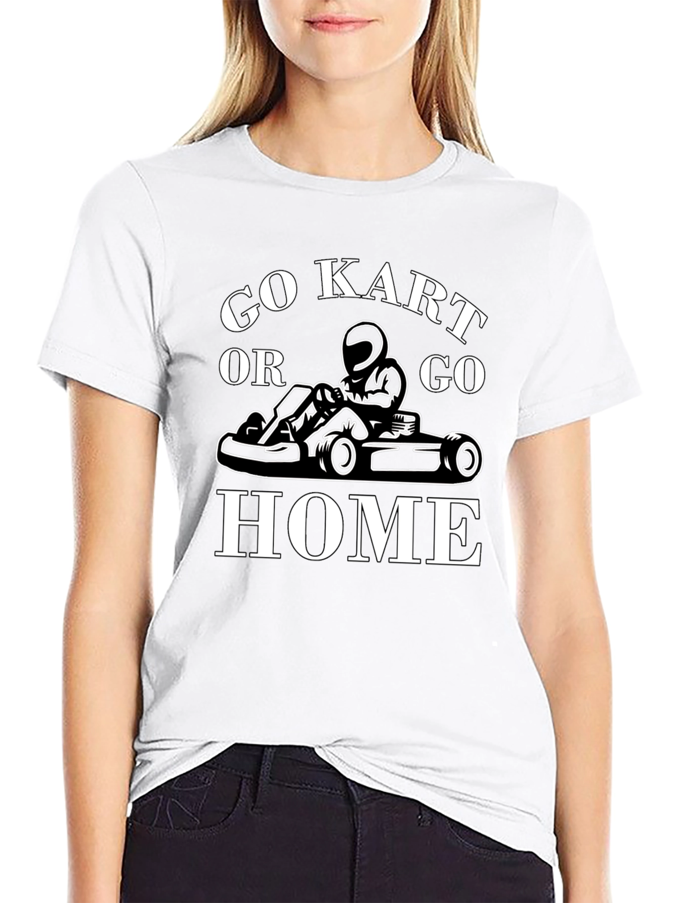 Go Kart or Go Home Black Graphic Tee