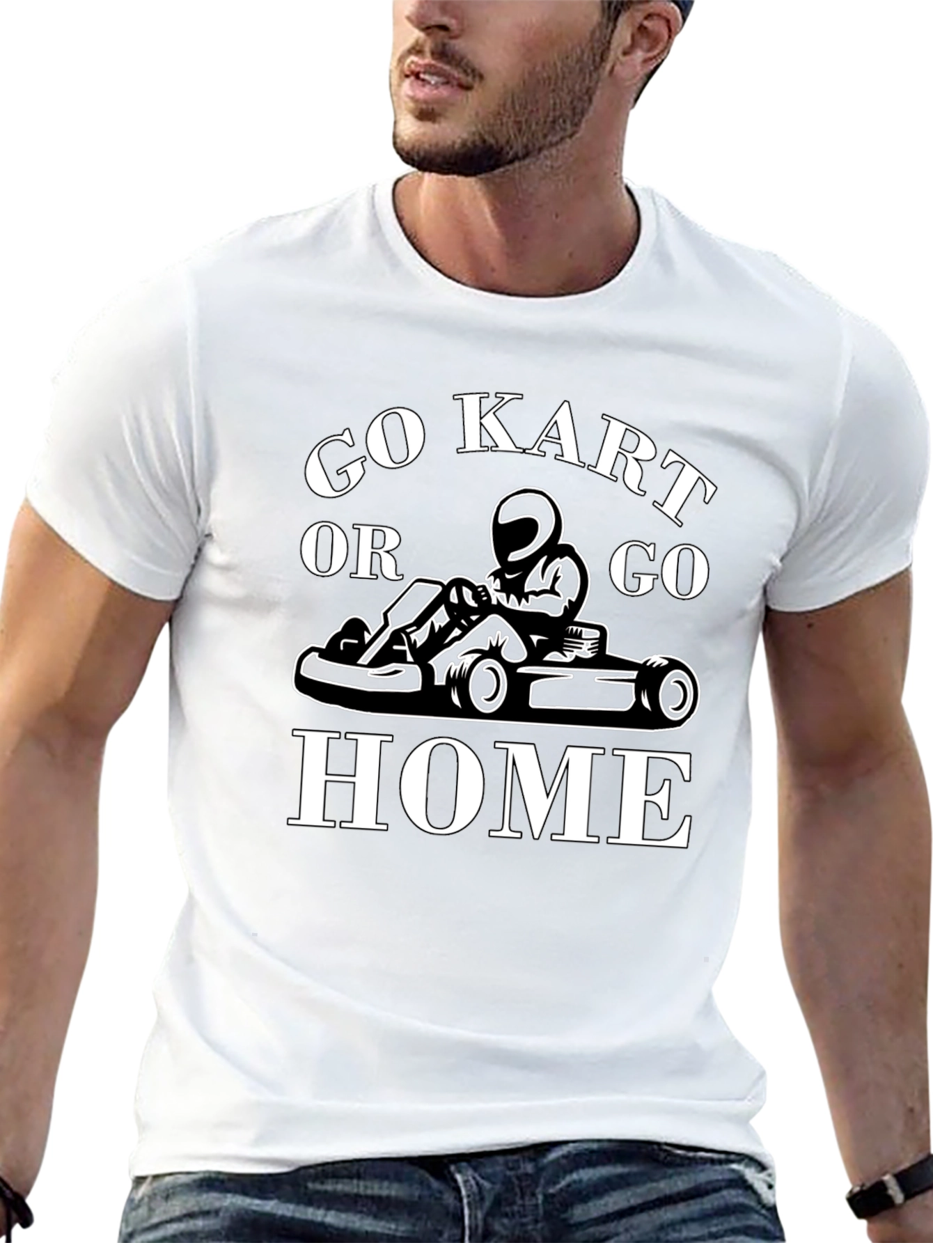 Go Kart or Go Home Black Graphic Tee