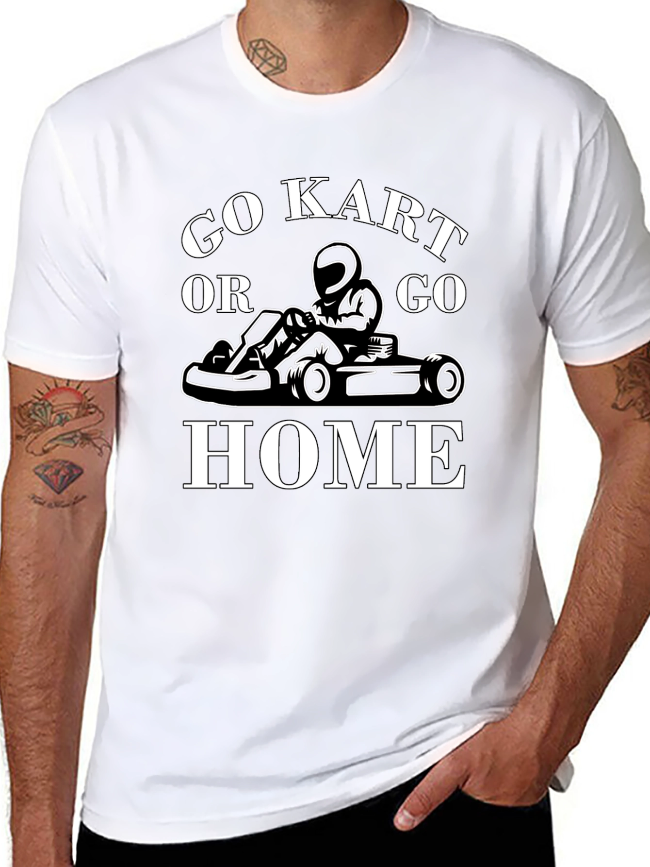 Go Kart or Go Home Black Graphic Tee