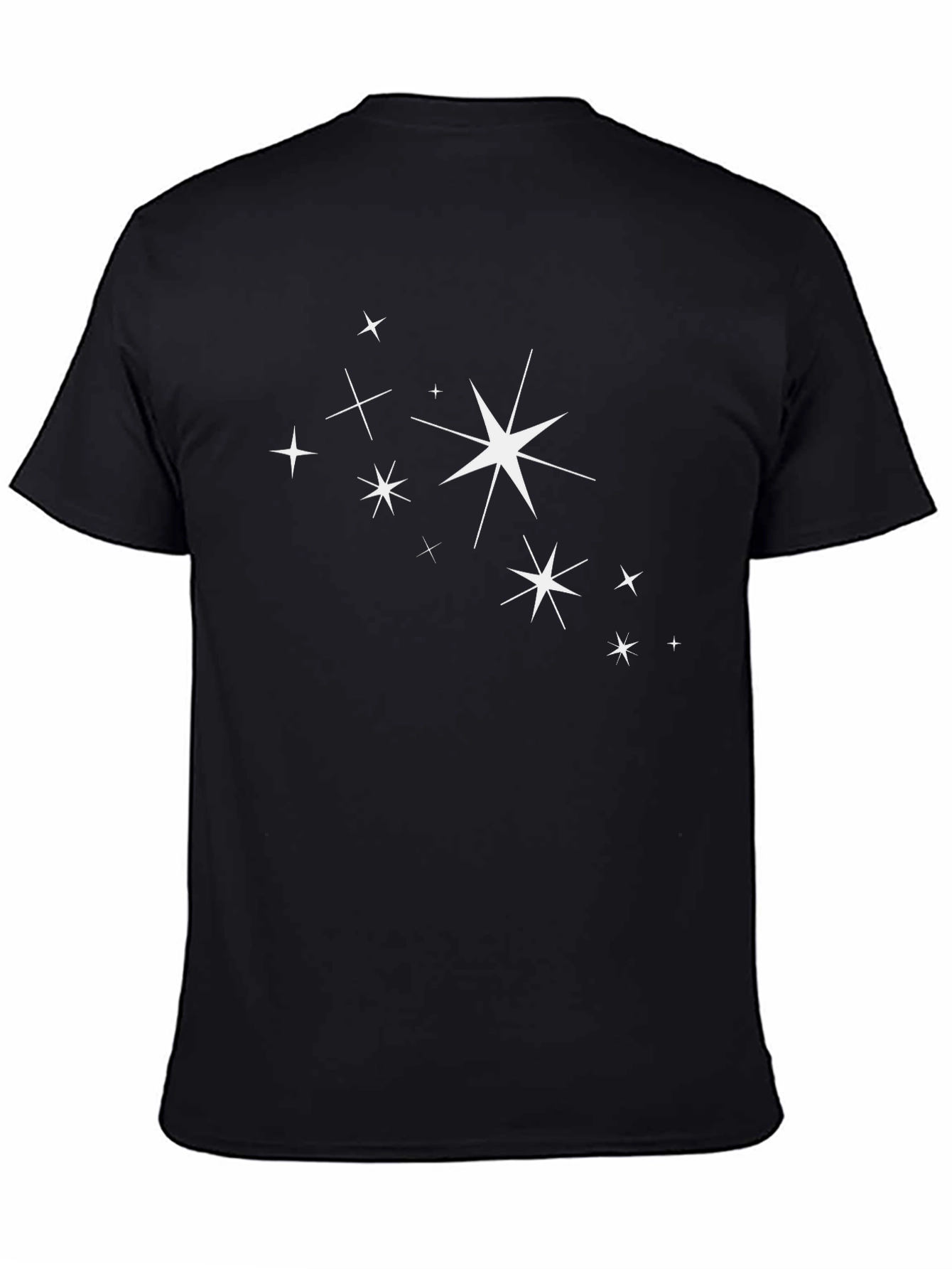 Stylish Black Starry Graphic Tee