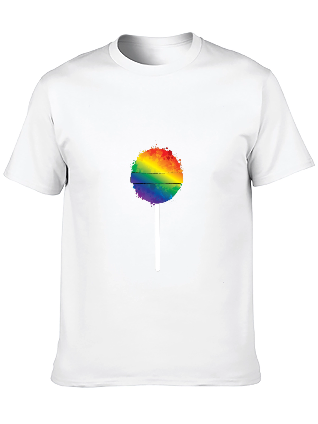 Rainbow Lollipop Graphic Tee - Black