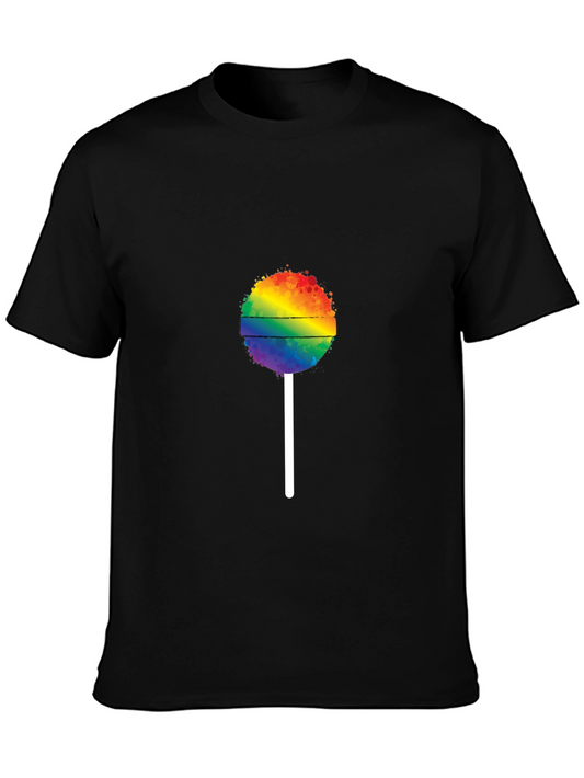 Rainbow Lollipop Graphic Tee - Black