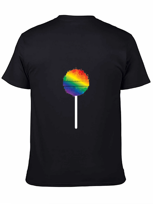 Rainbow Lollipop Graphic Tee - Black