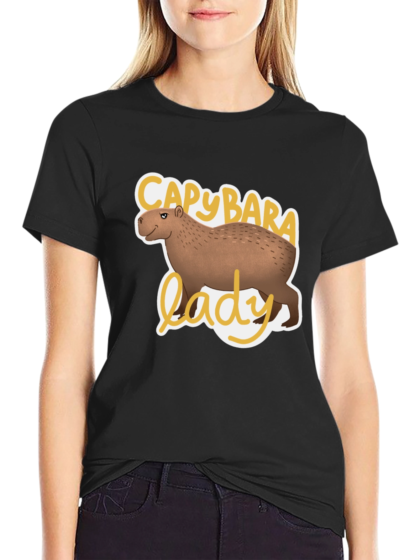 Capybara Lady Graphic T-Shirt