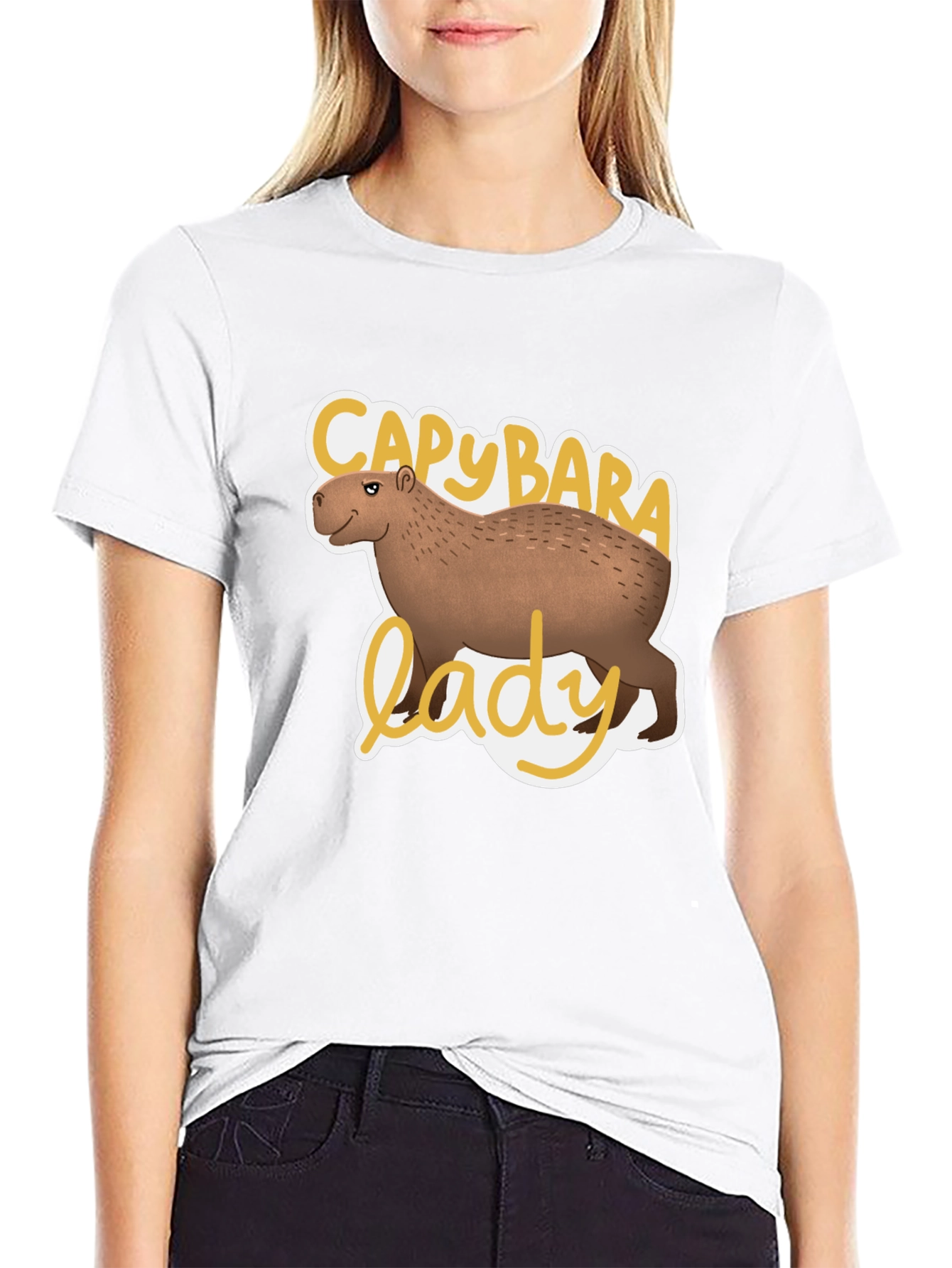 Capybara Lady Graphic T-Shirt