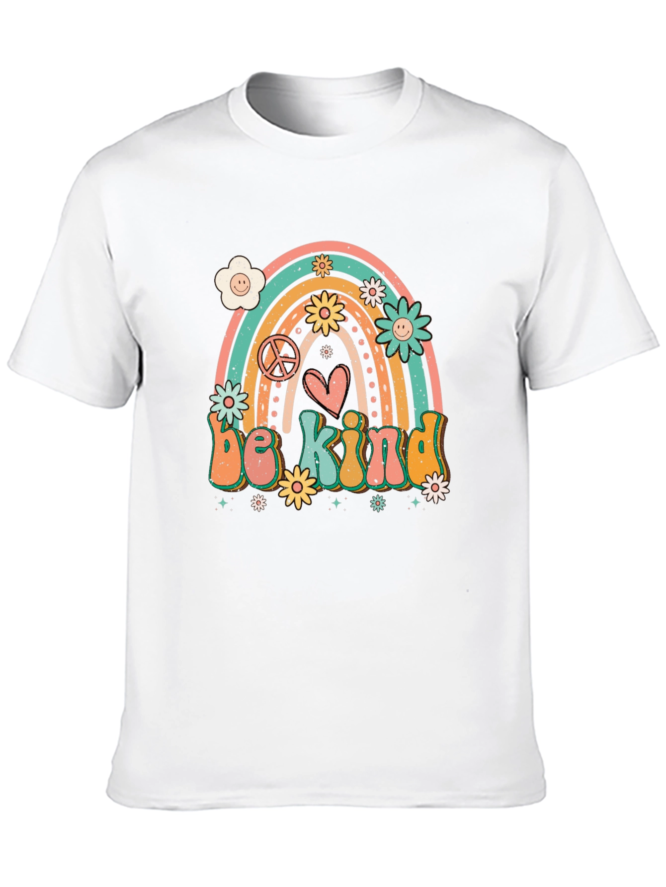 Be Kind Rainbow Graphic Tee - Black T-Shirt