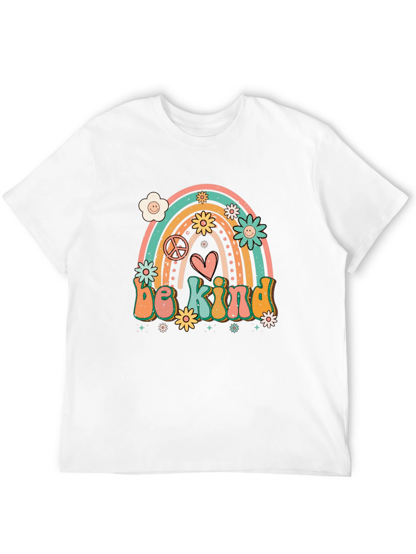 Be Kind Rainbow Graphic Tee - Black T-Shirt