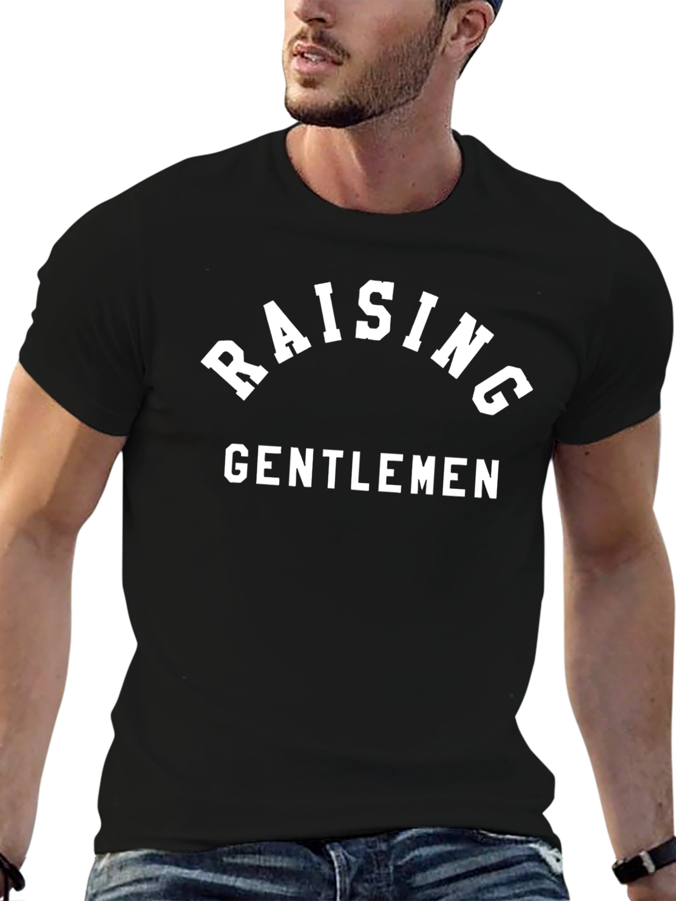 Raising Gentlemen Black Graphic Tee