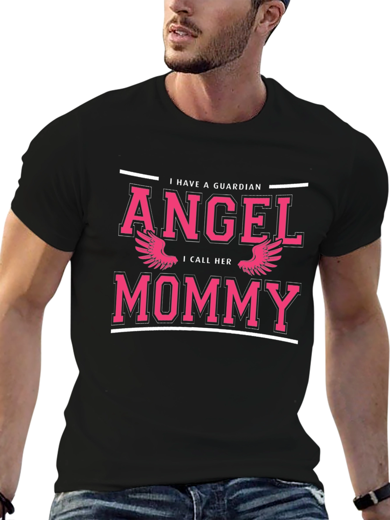 Guardian Angel Mommy Graphic T-Shirt