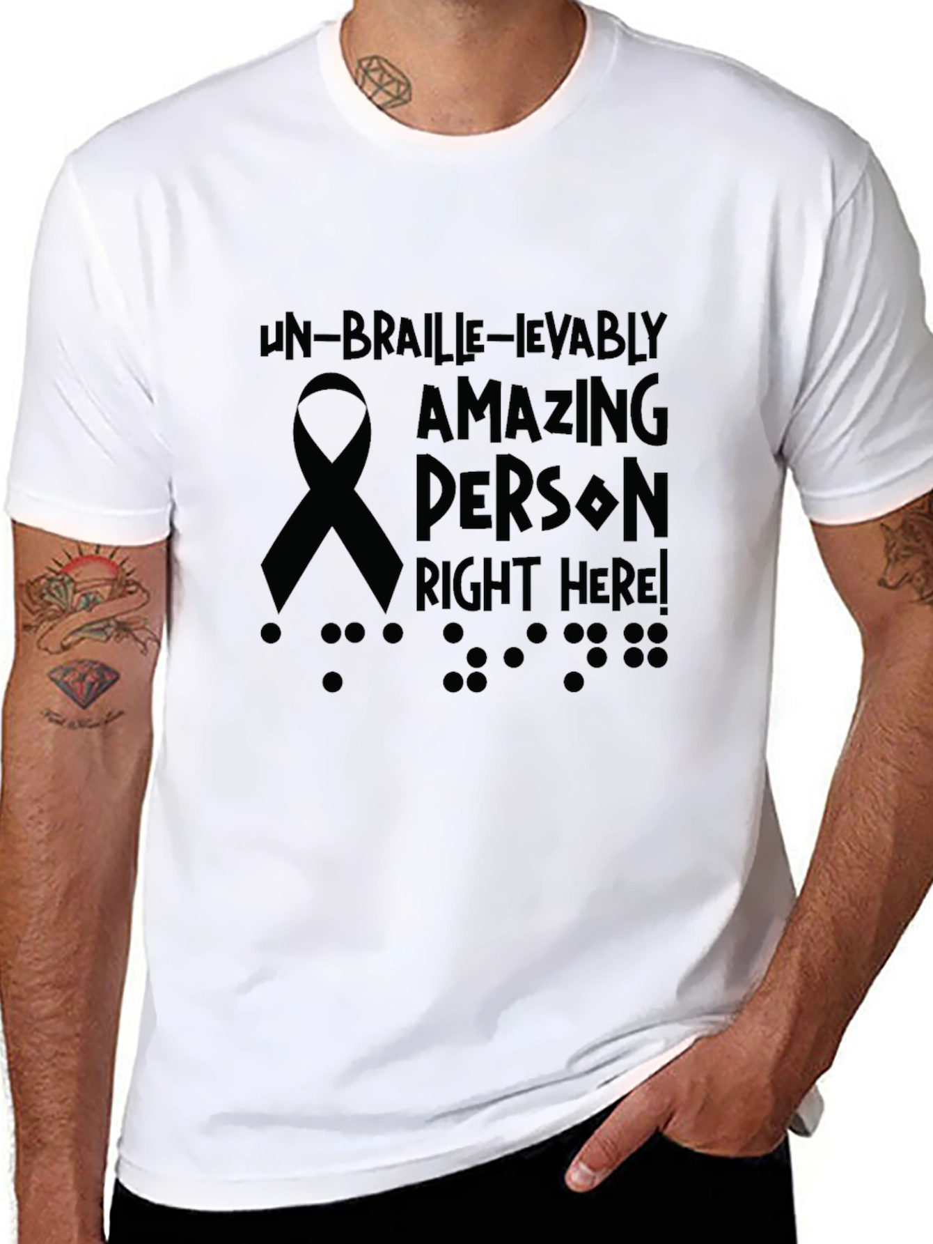 Un-Braille-Ievably Amazing Person T-Shirt