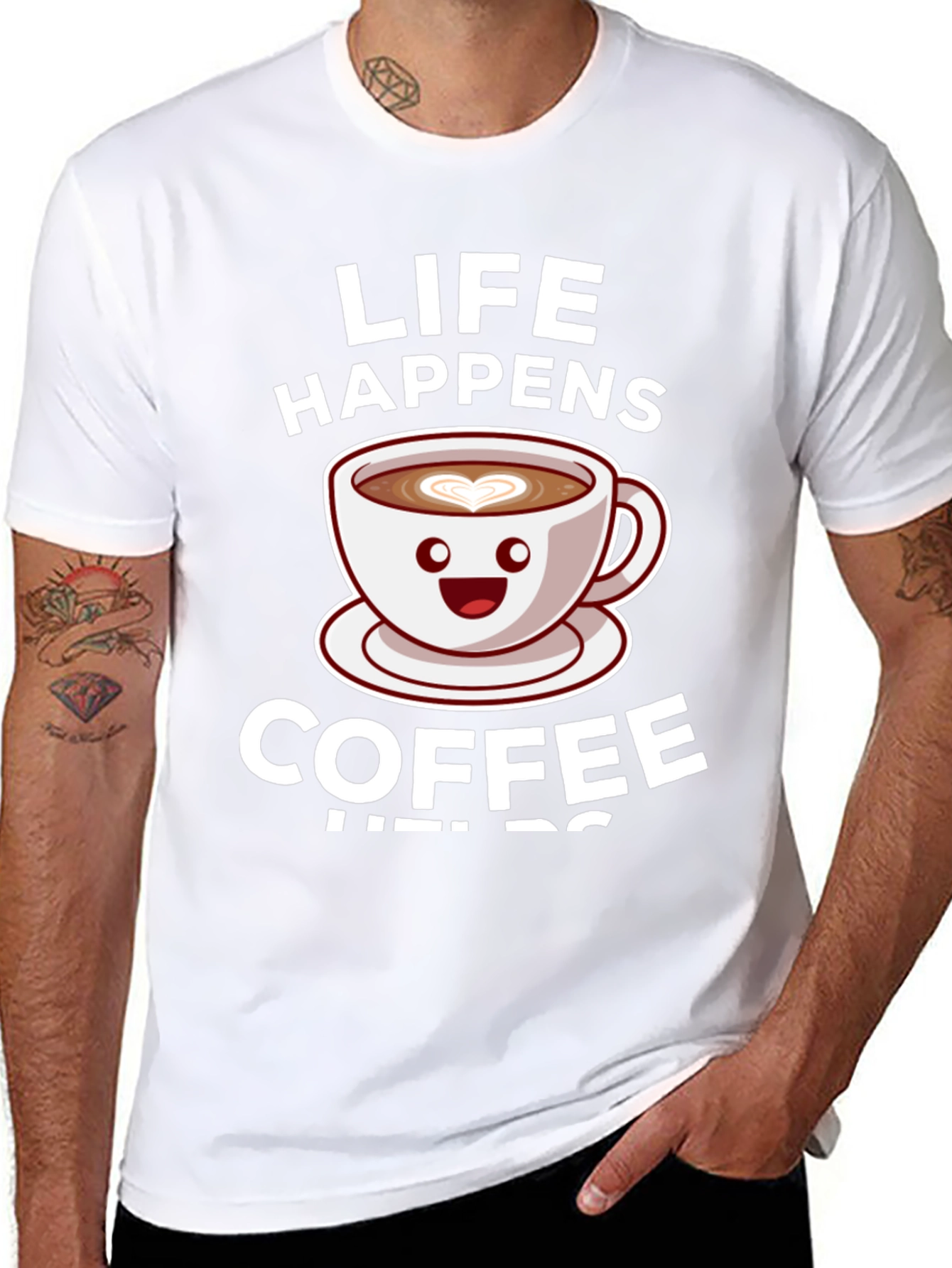 Life Happens Coffee Helps Graphic Tee