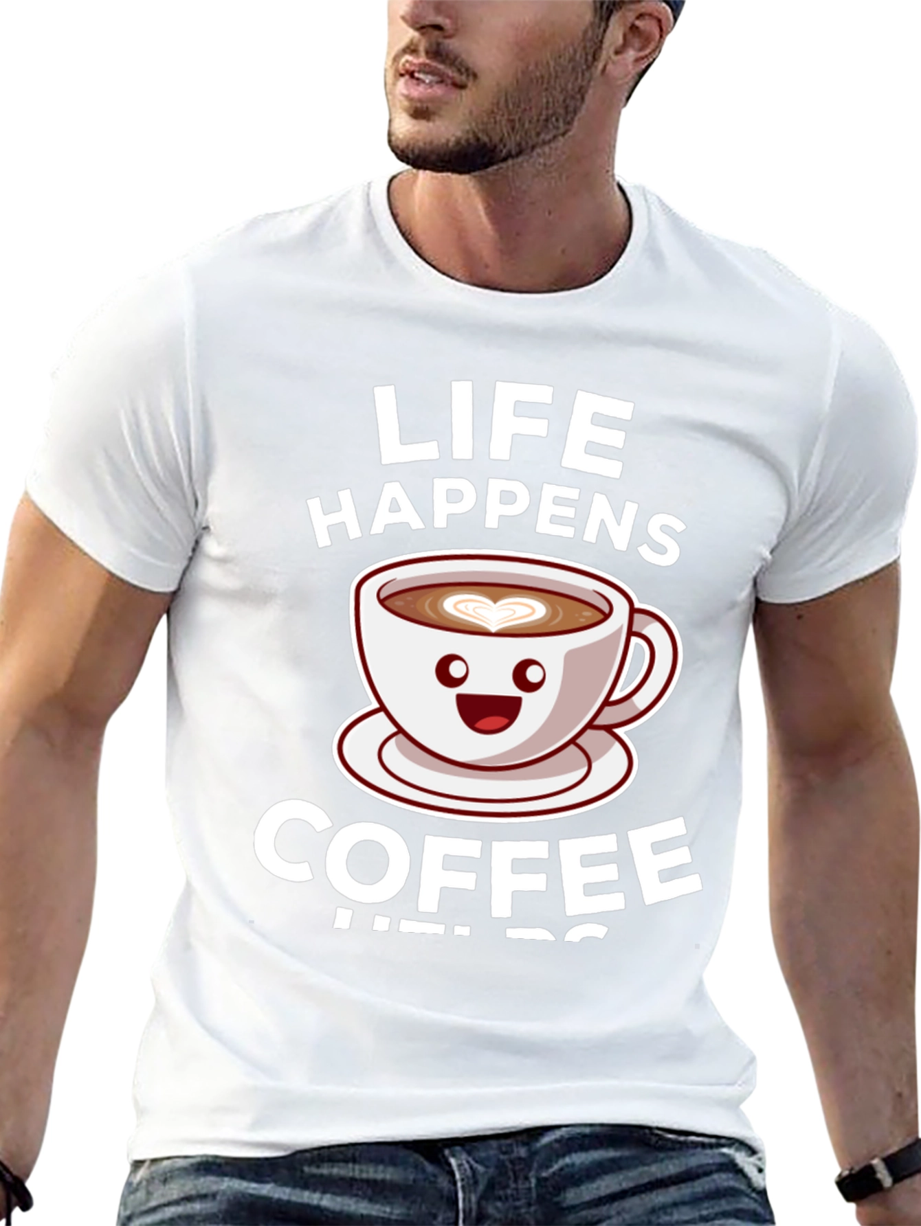 Life Happens Coffee Helps Graphic Tee