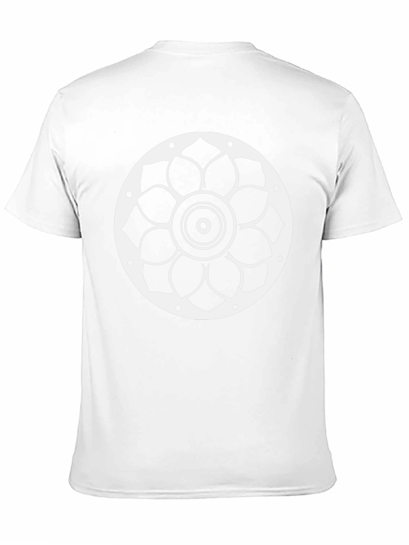 Lotus Mandala Graphic Print Black T-Shirt