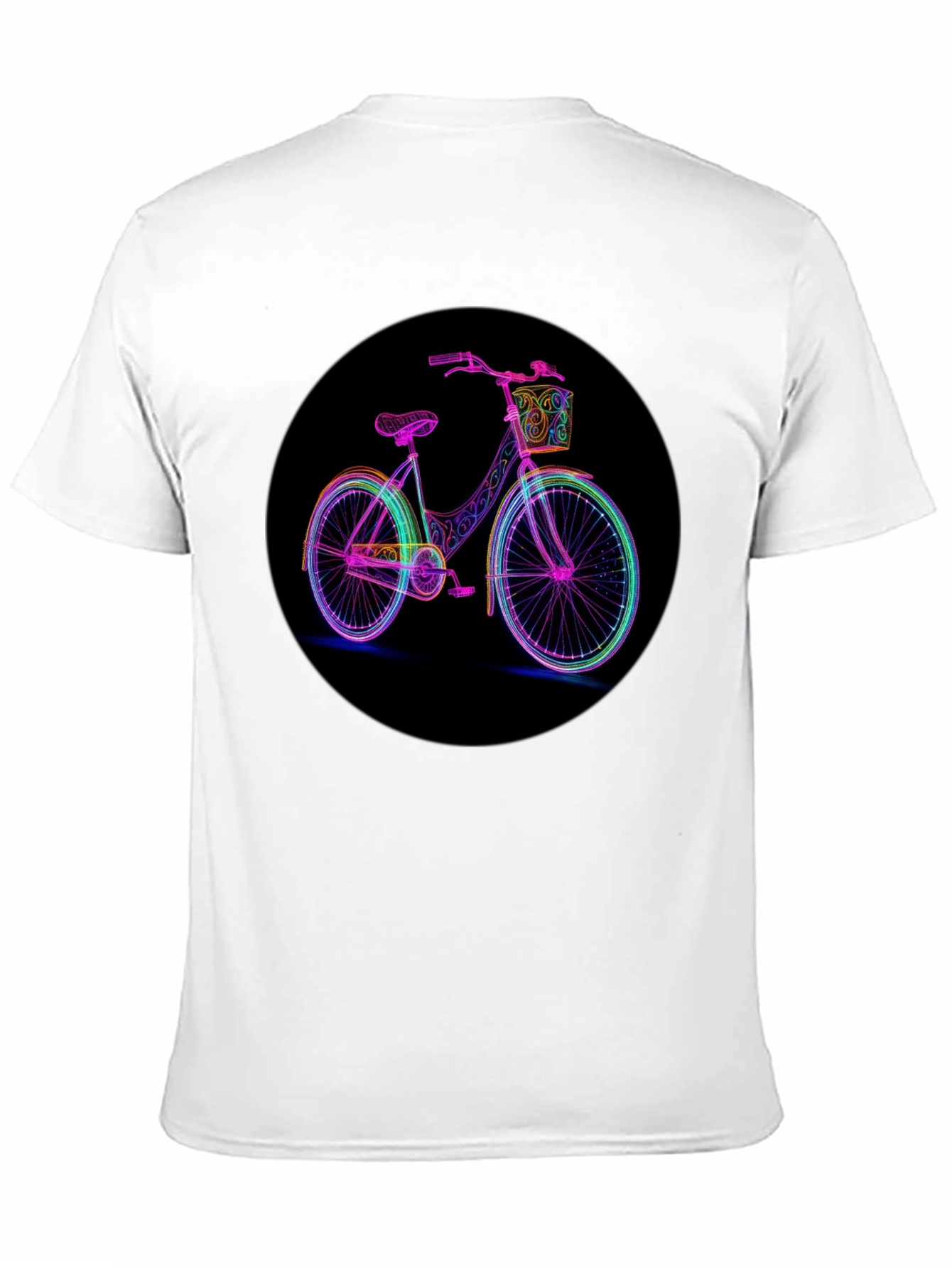 Neon Bicycle Graphic Black T-Shirt