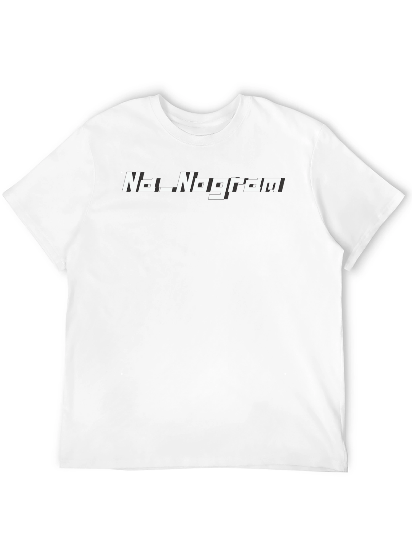 Na_Nogram Black Graphic Tee - Cool Casual Style