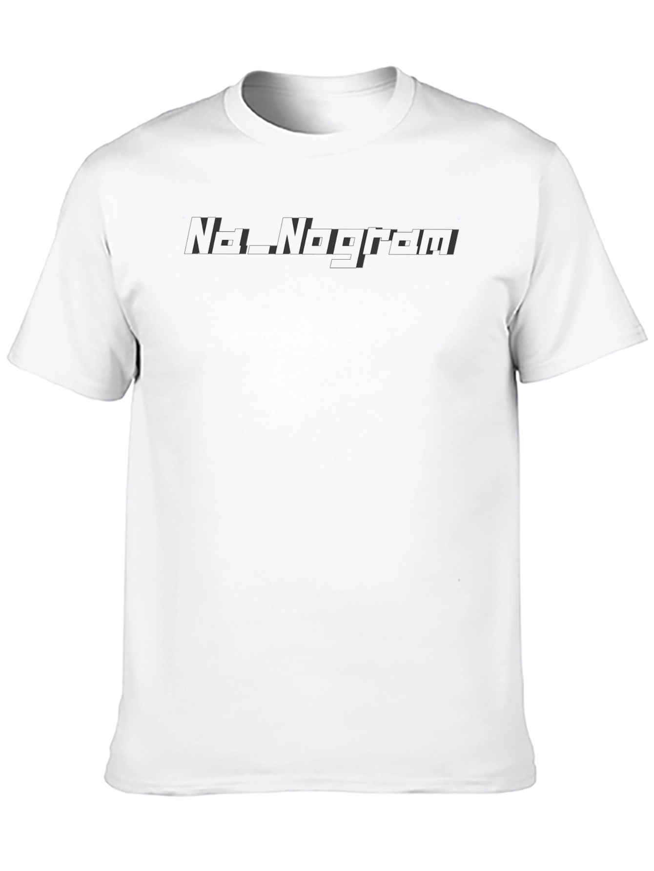 Na_Nogram Black Graphic Tee - Cool Casual Style