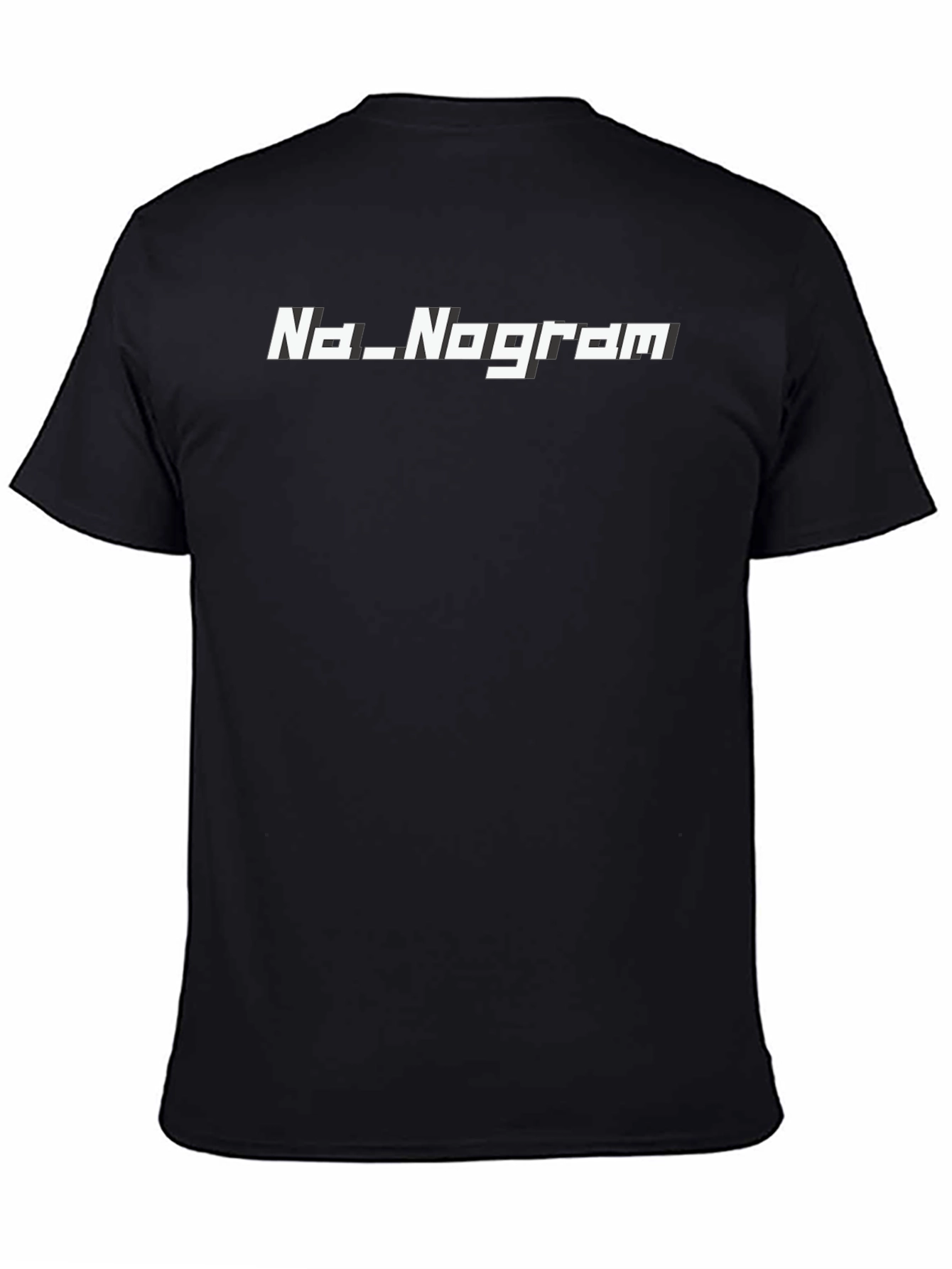Na_Nogram Black Graphic Tee - Cool Casual Style