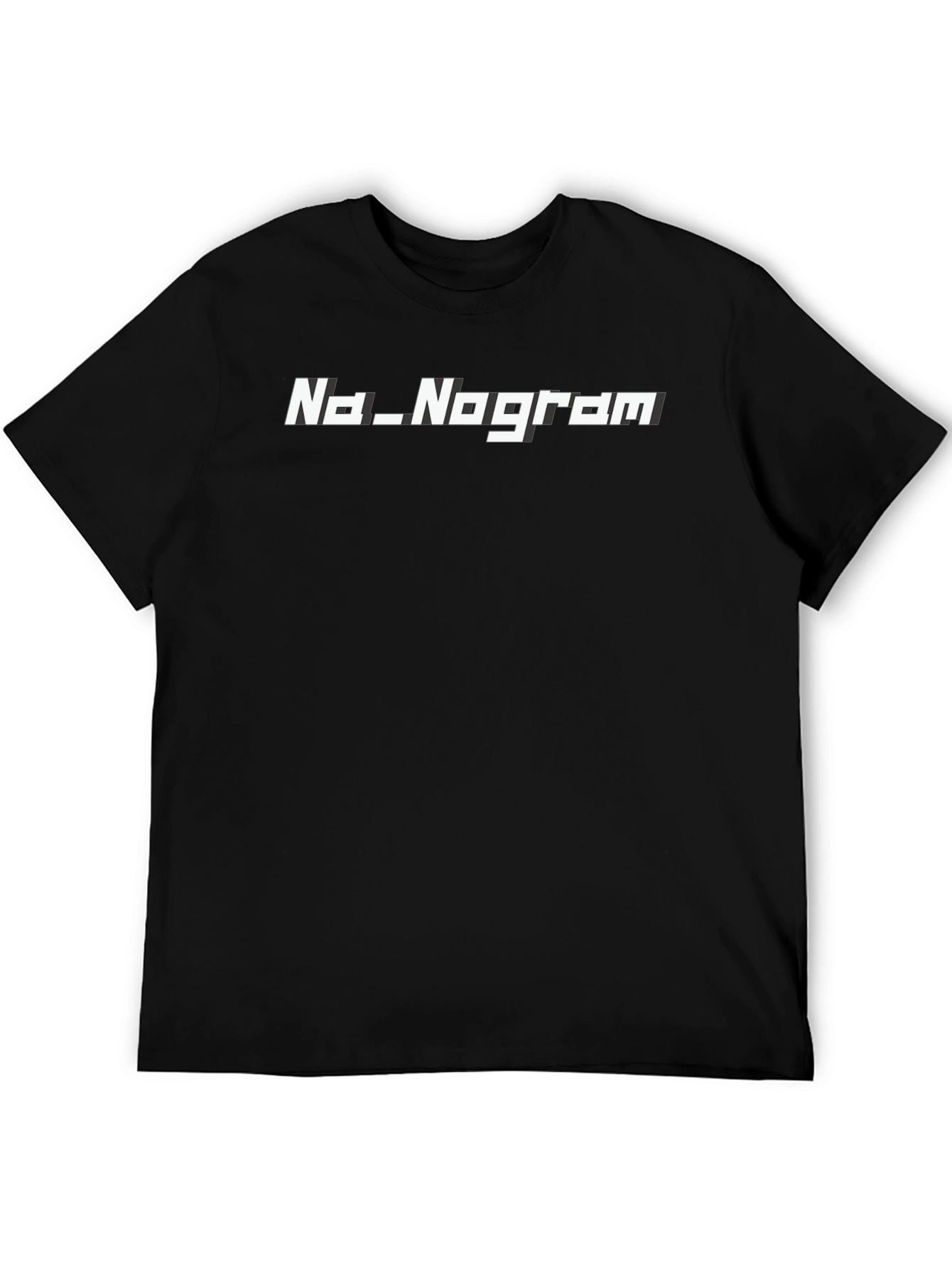 Na_Nogram Black Graphic Tee - Cool Casual Style