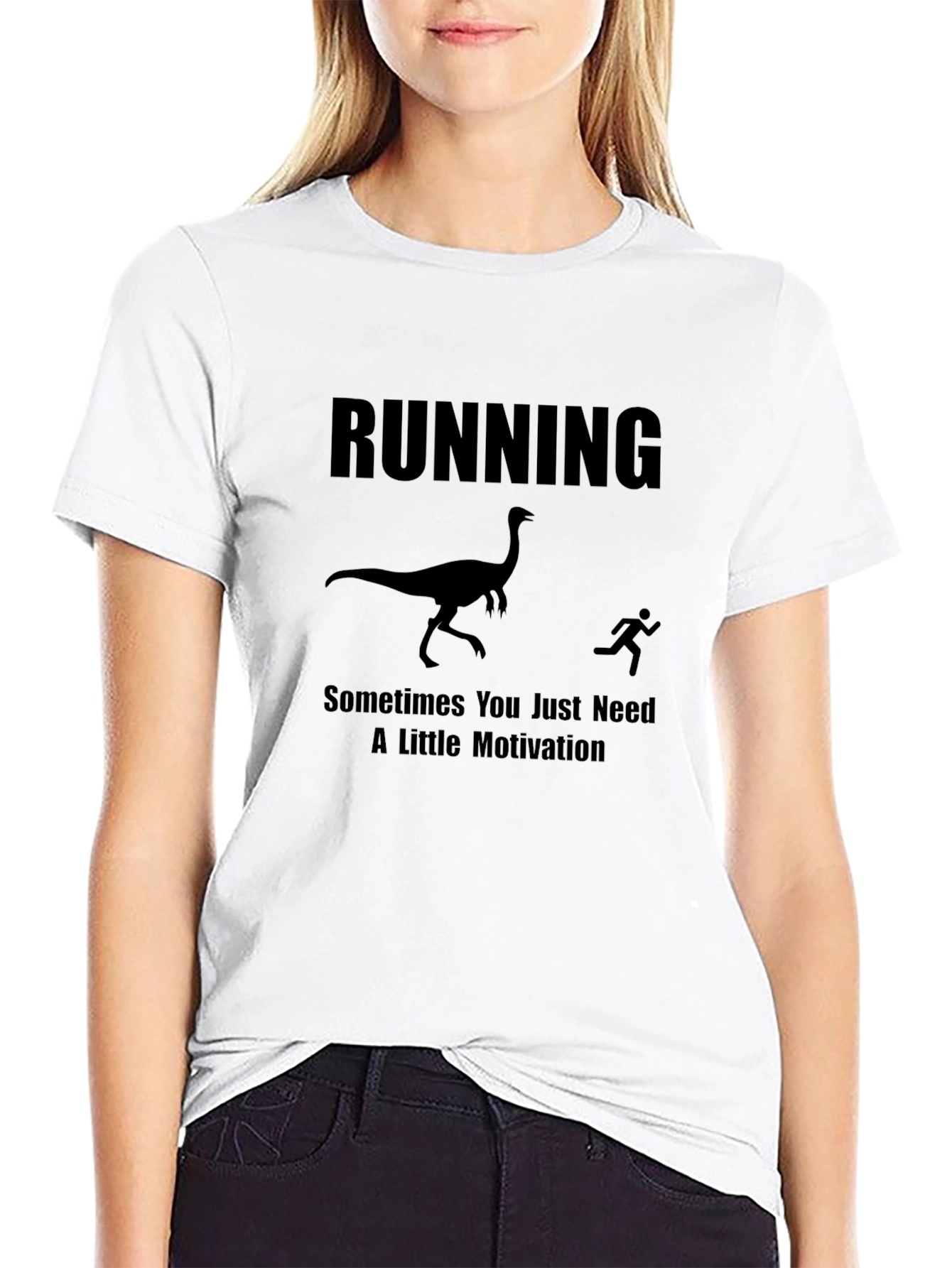 Running Motivation T-Shirt - Dinosaur Chase Tee