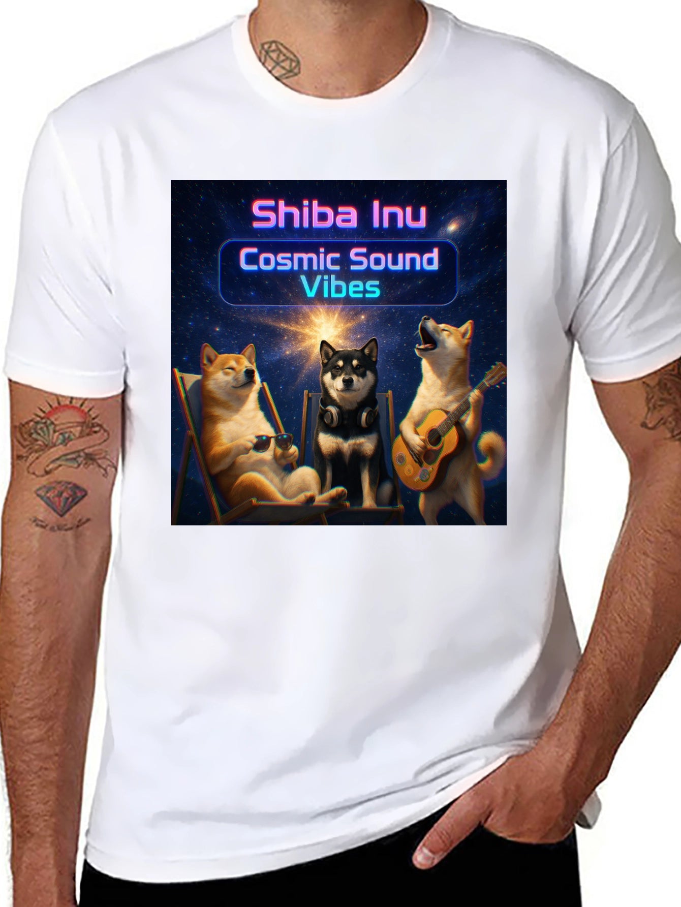 Cosmic Shiba Inu Vibes T-Shirt