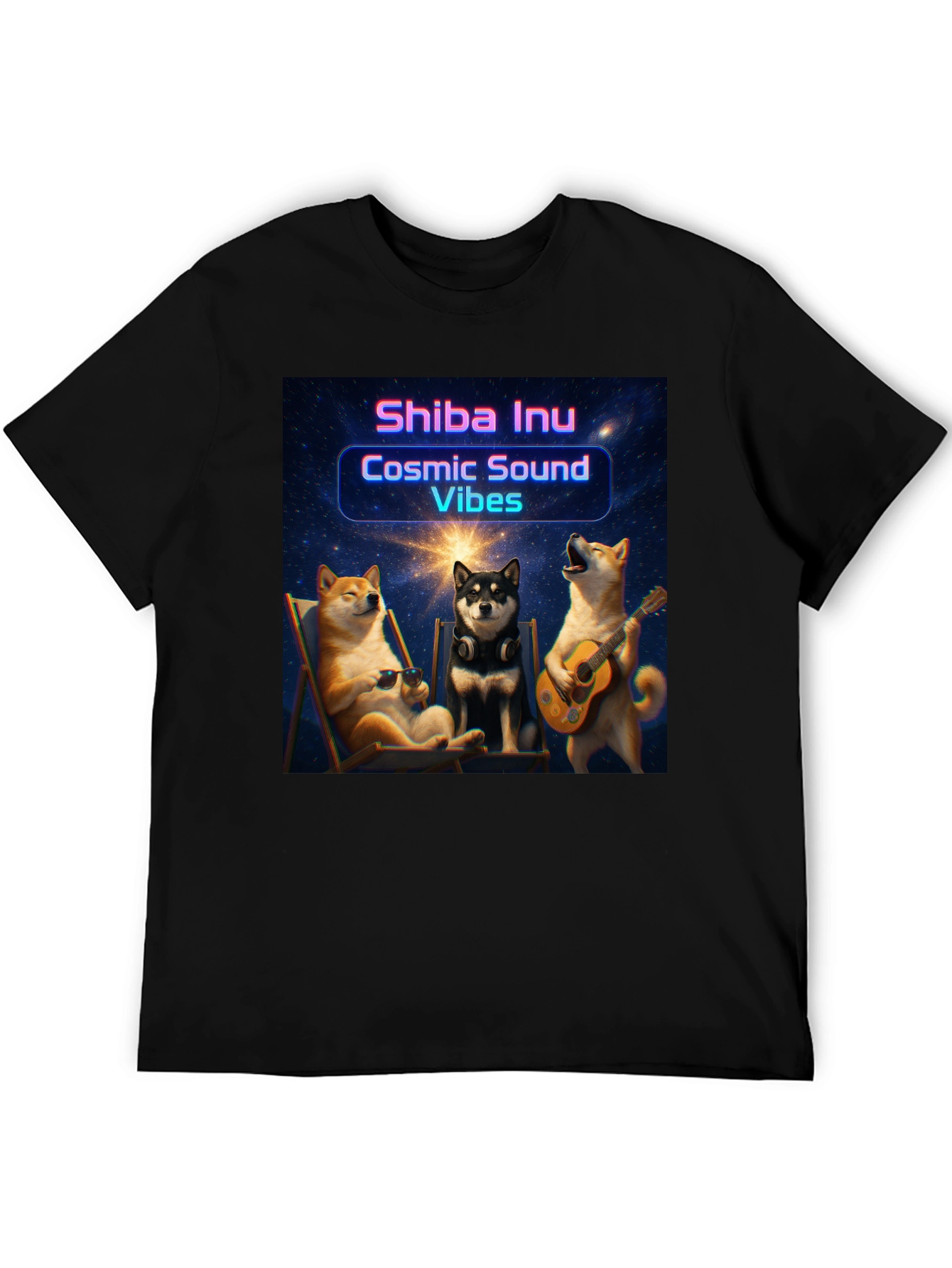 Cosmic Shiba Inu Vibes T-Shirt