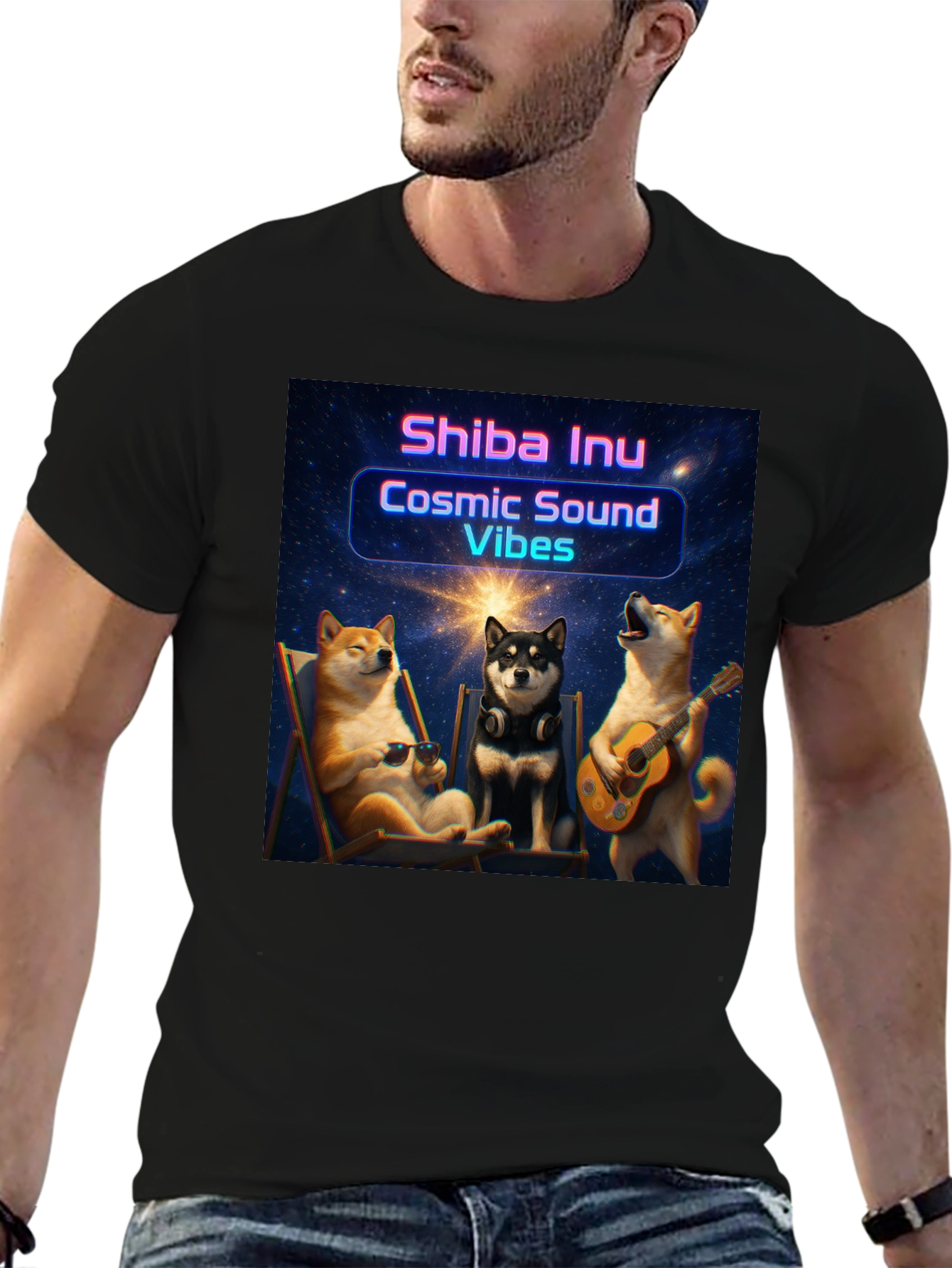 Cosmic Shiba Inu Vibes T-Shirt