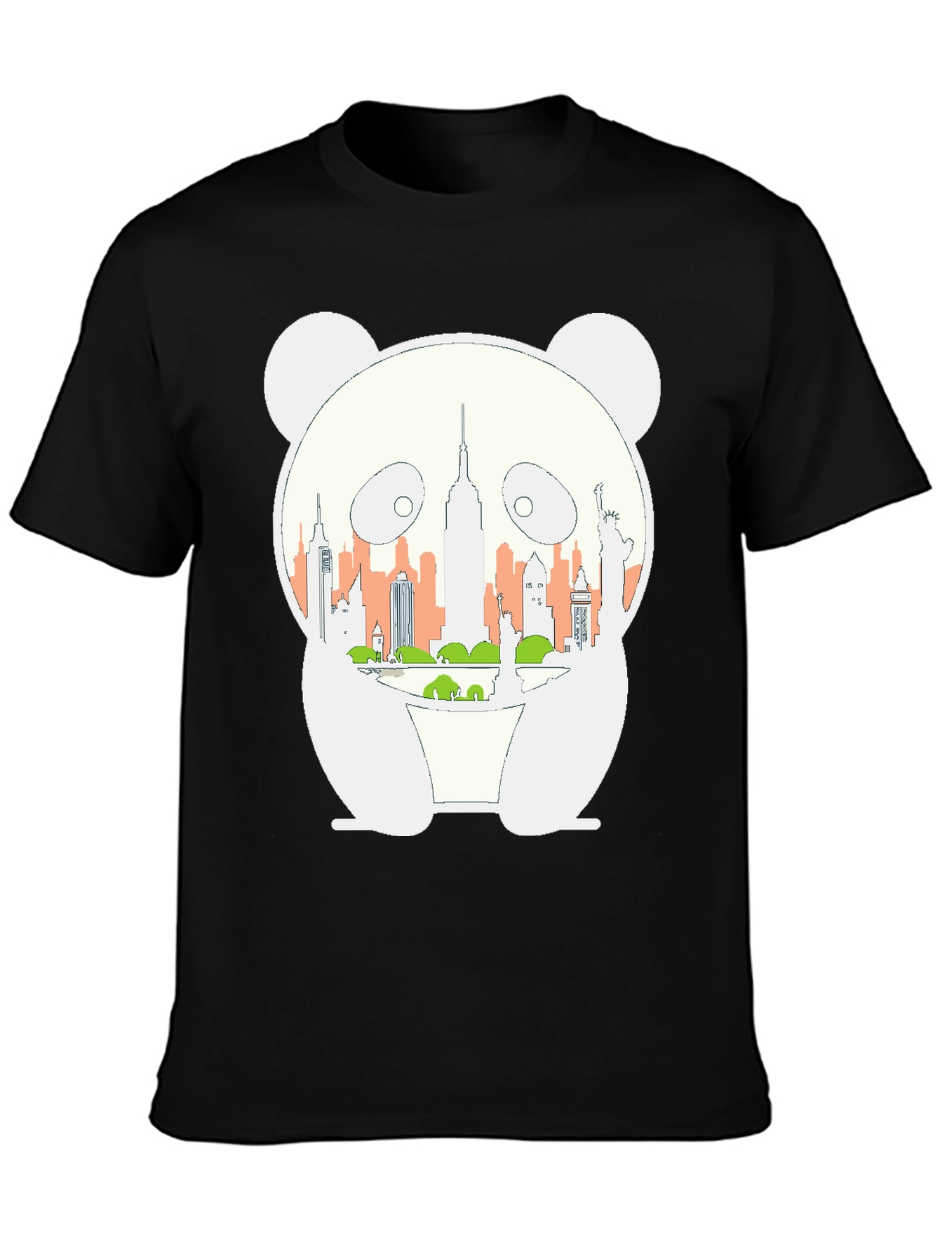Panda NYC Skyline Graphic Tee