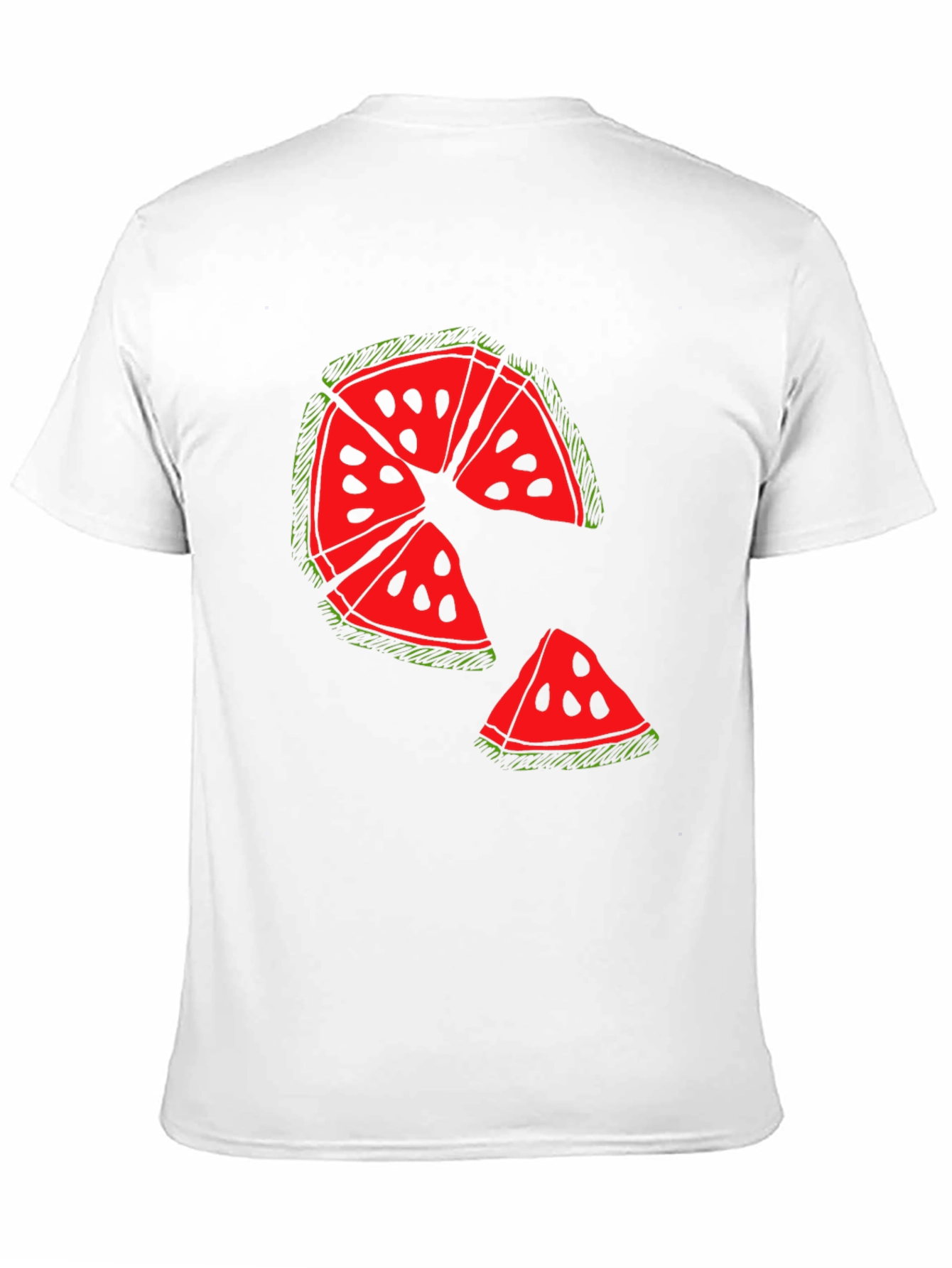 Fun Watermelon Graphic Black T-Shirt