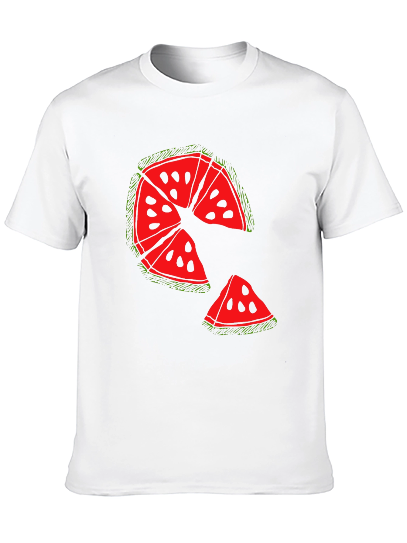 Fun Watermelon Graphic Black T-Shirt