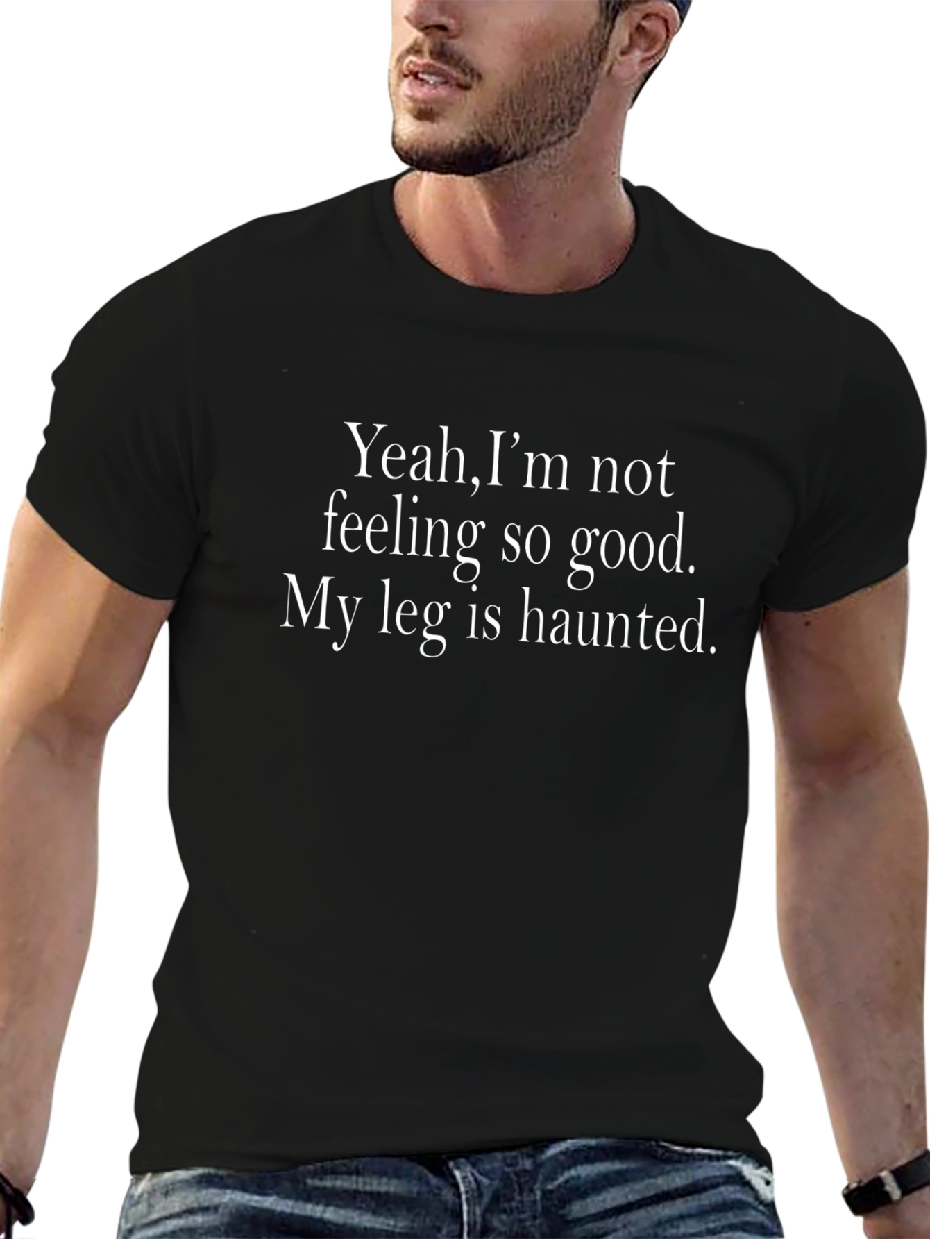 Haunted Leg T-Shirt: Funny Novelty Graphic Tee