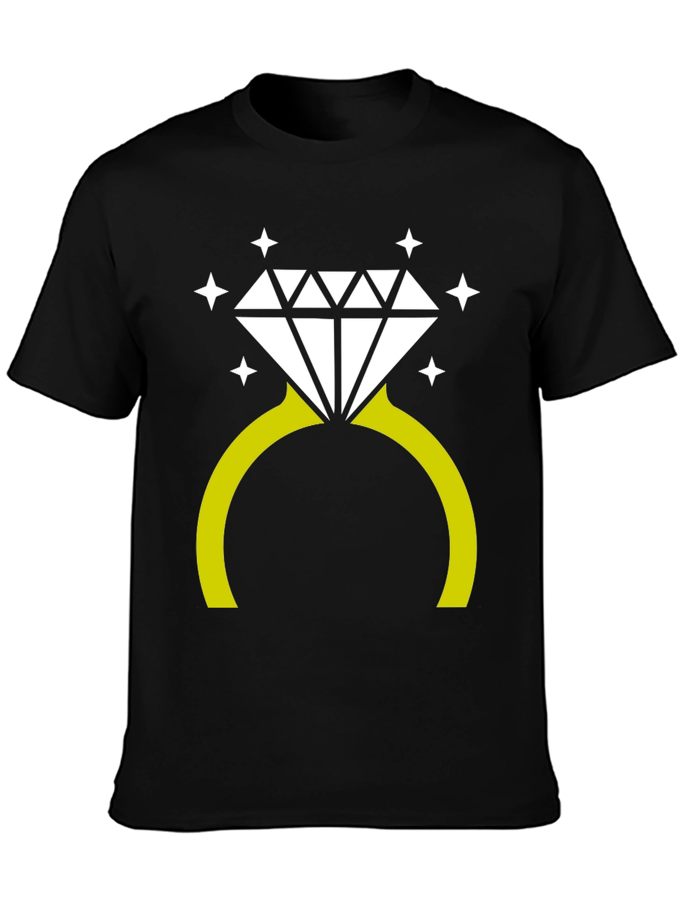 Diamond Ring Graphic Tee - Stylish Novelty T-Shirt