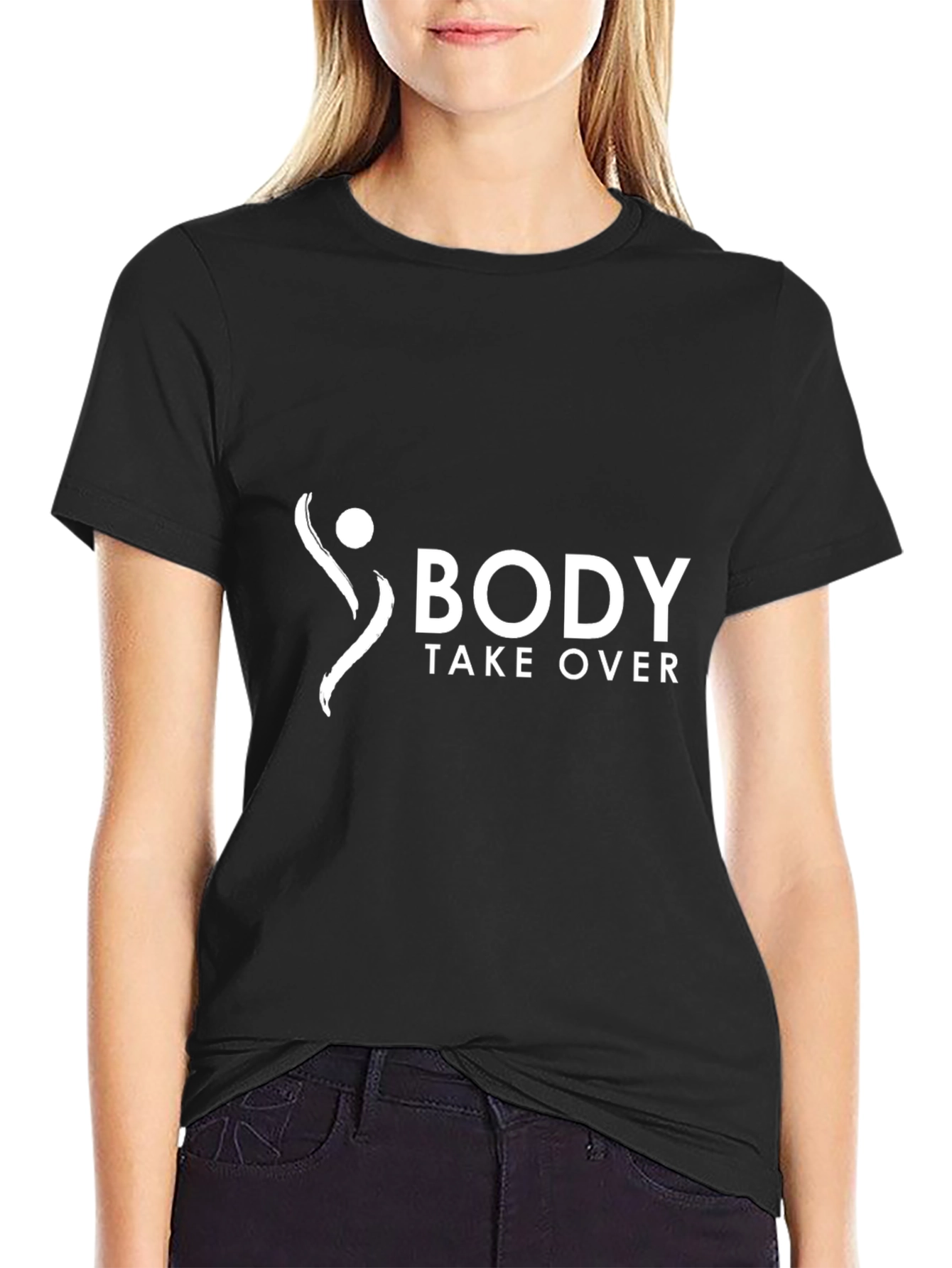 Body Take Over Black Graphic Tee
