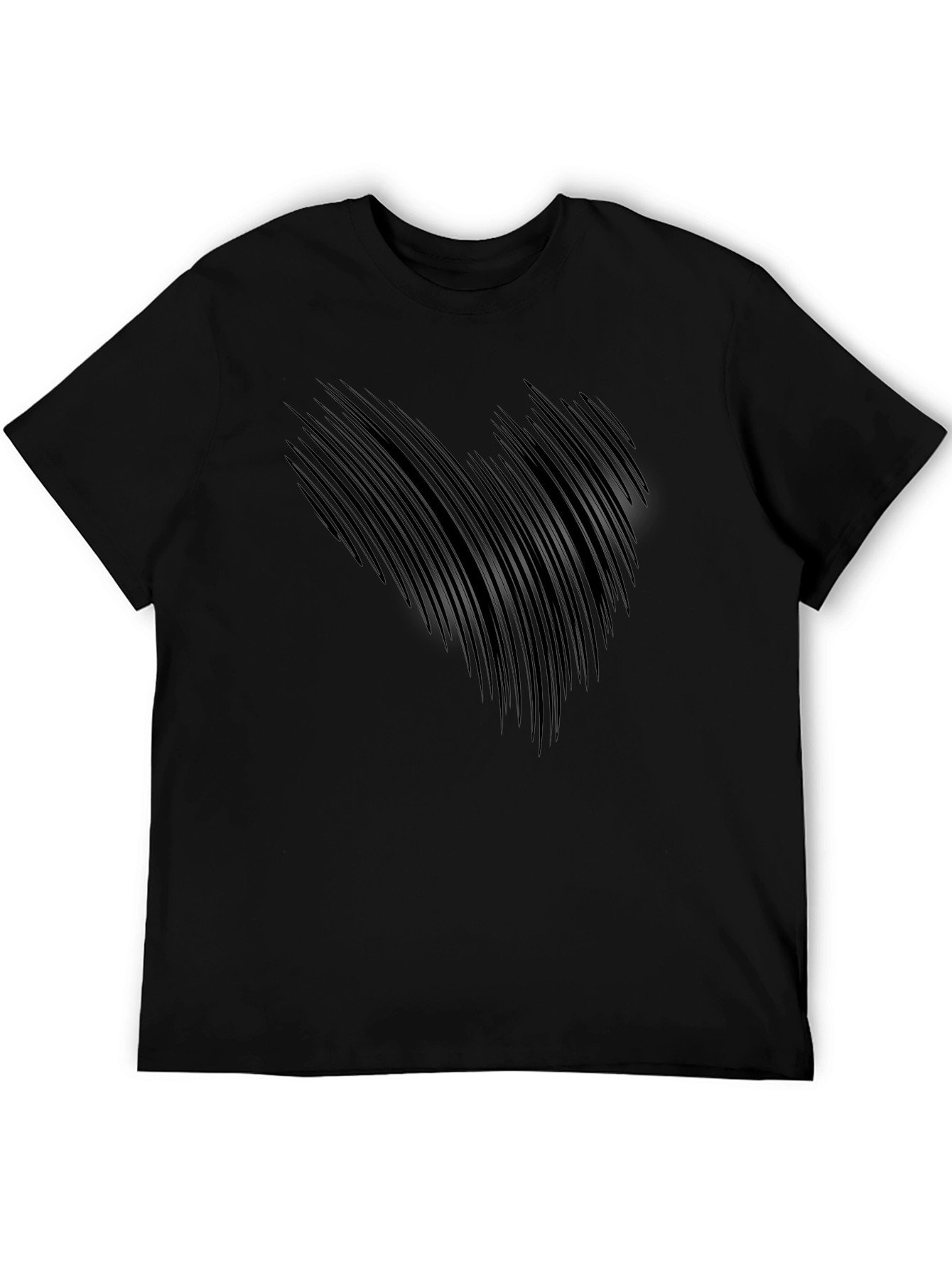 Abstract Claw Mark Black T-Shirt