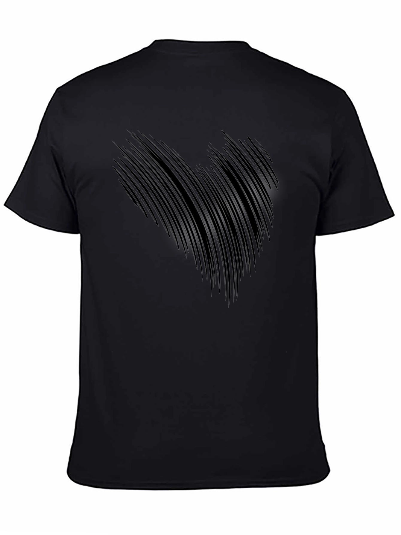 Abstract Claw Mark Black T-Shirt