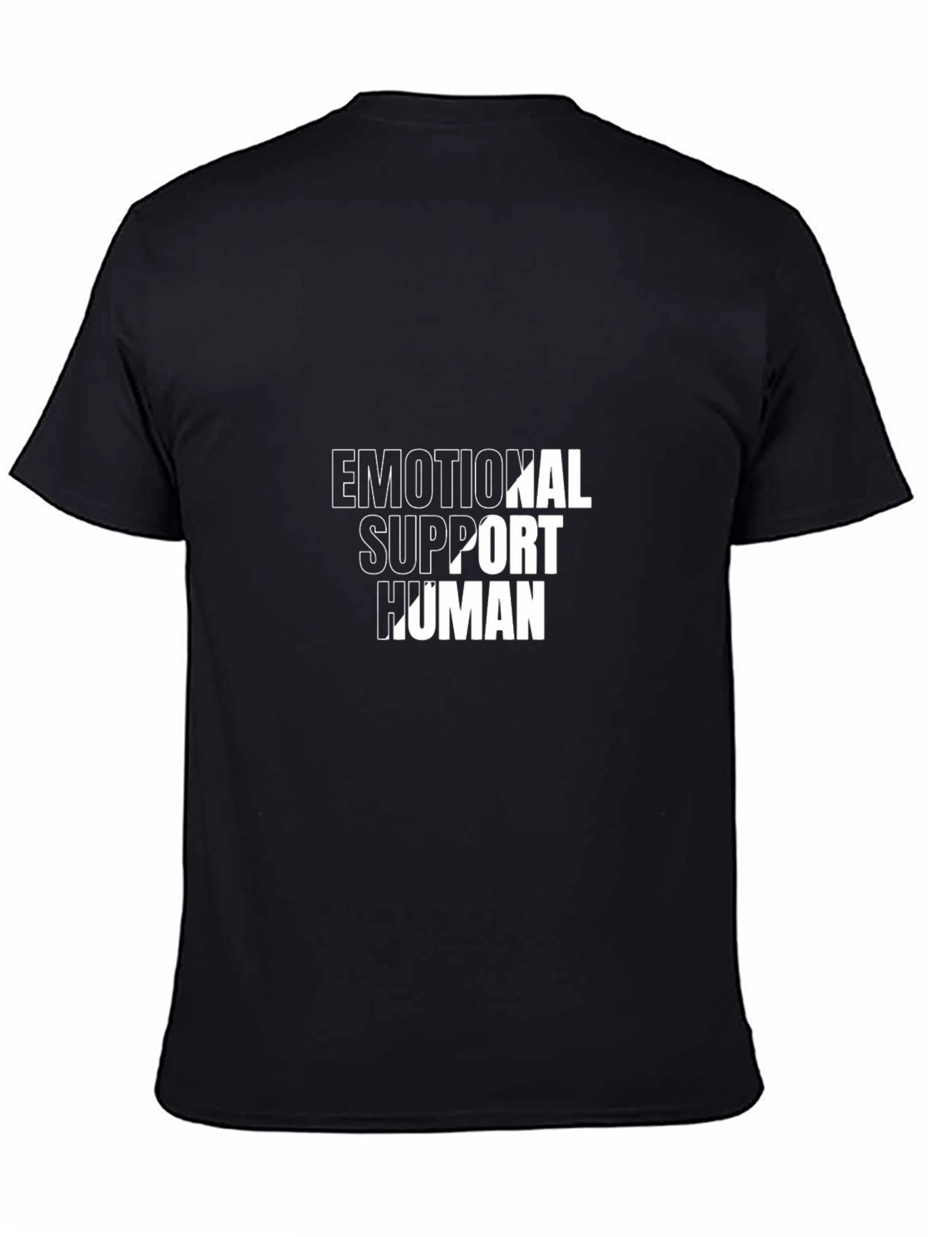 Emotional Support Human T-Shirt - Black Cotton Tee