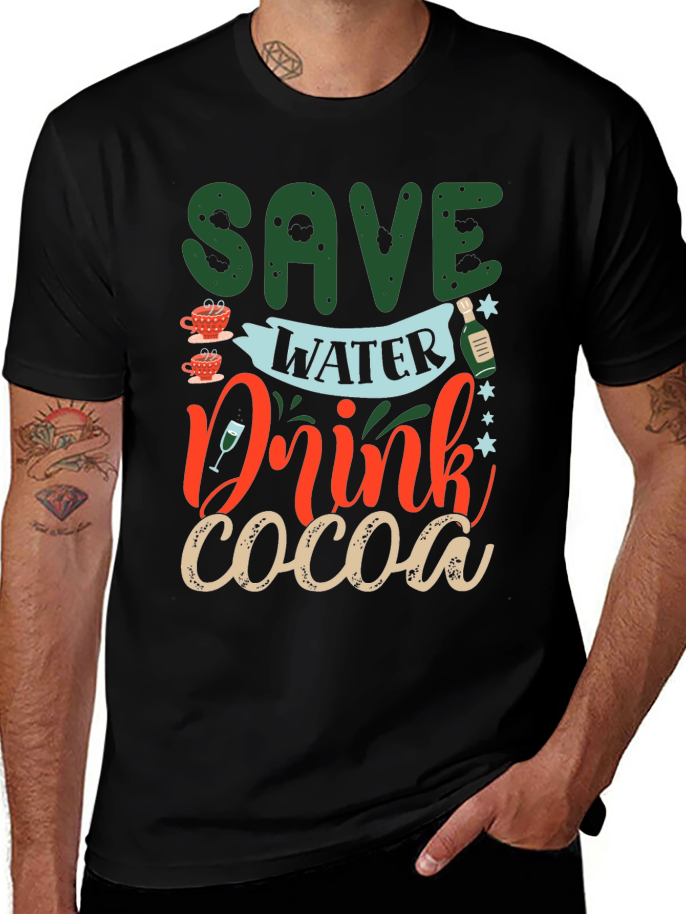 Save Water Drink Cocoa Graphic Tee