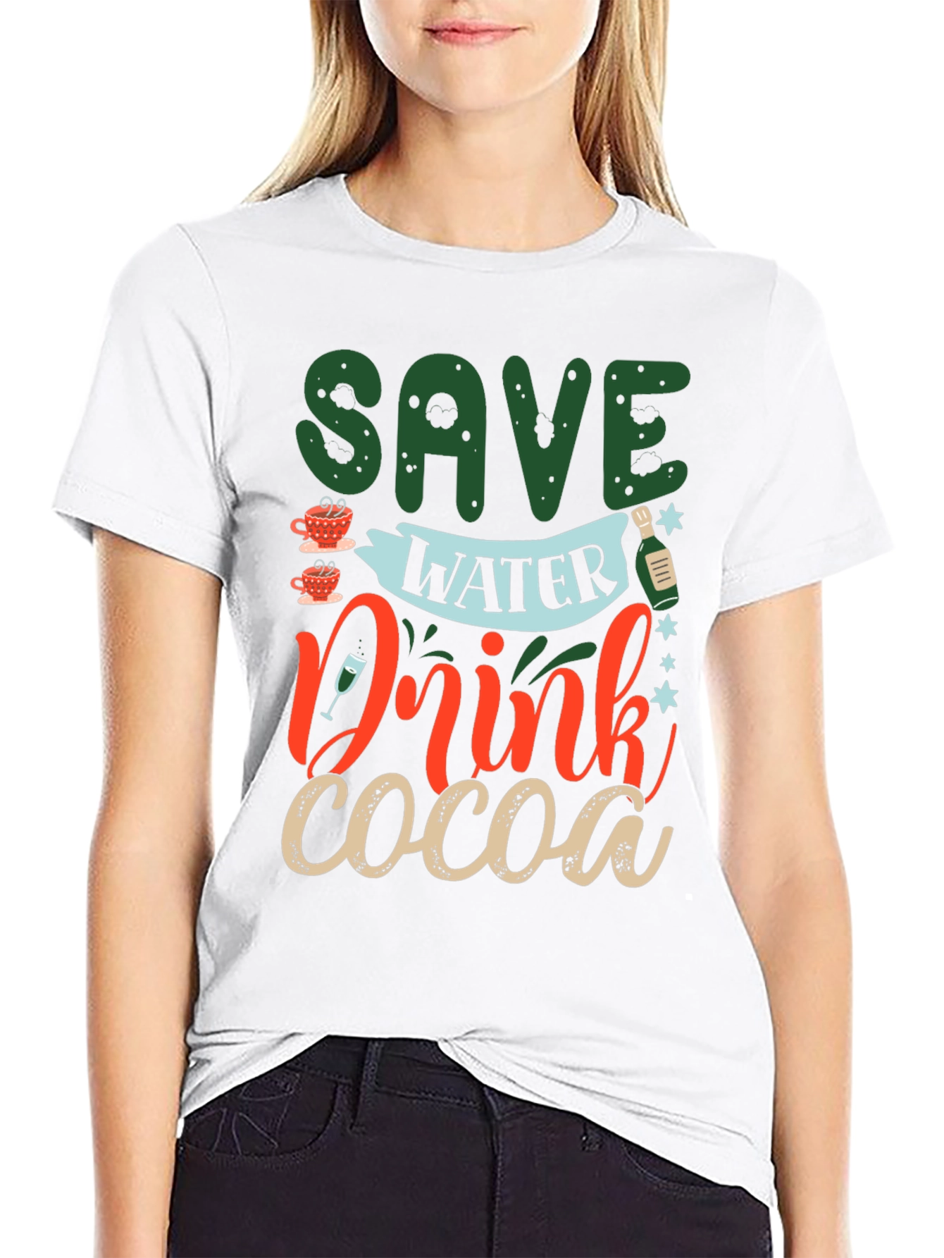 Save Water Drink Cocoa Graphic Tee