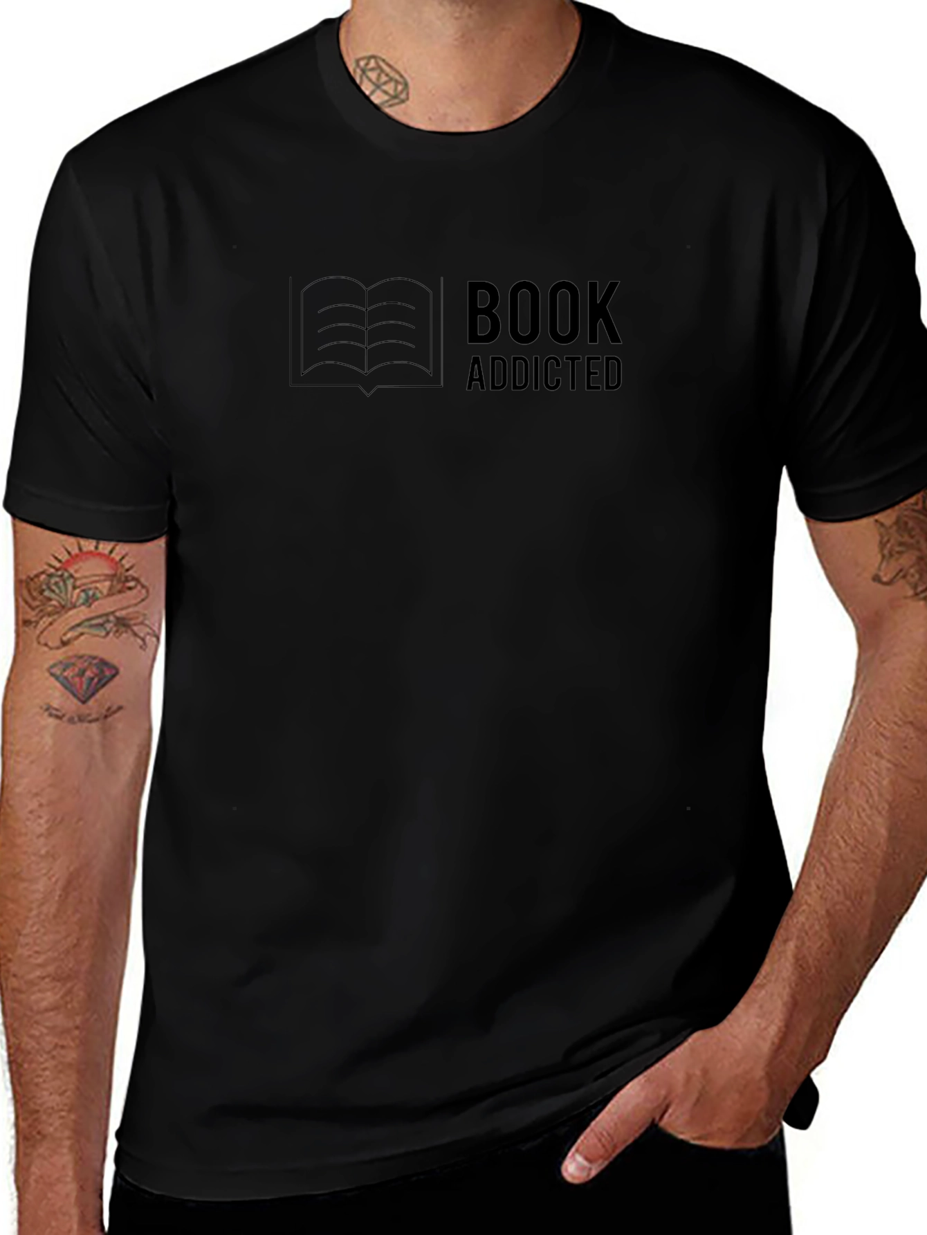 Book Addicted Black T-Shirt