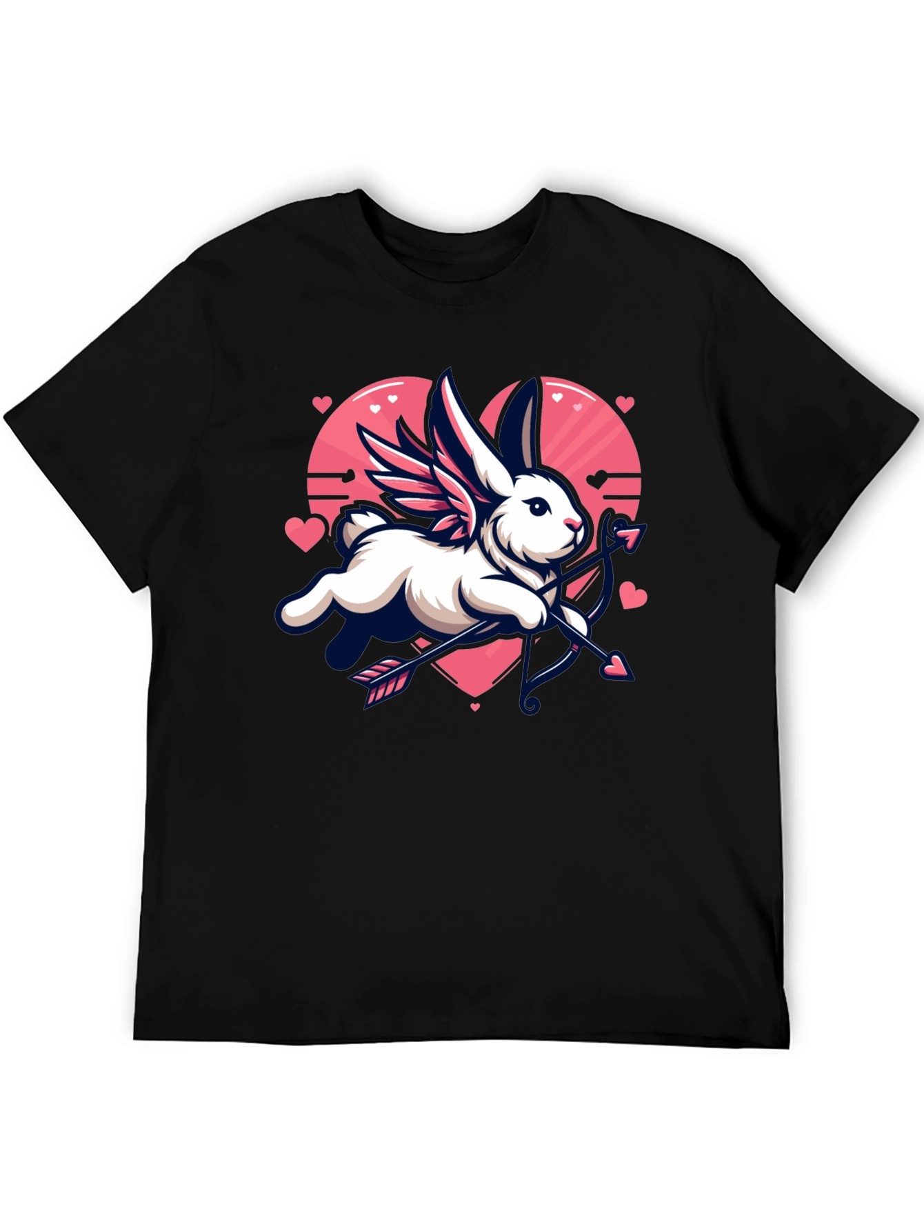 Valentines Day Cupid Bunny Graphic Tee
