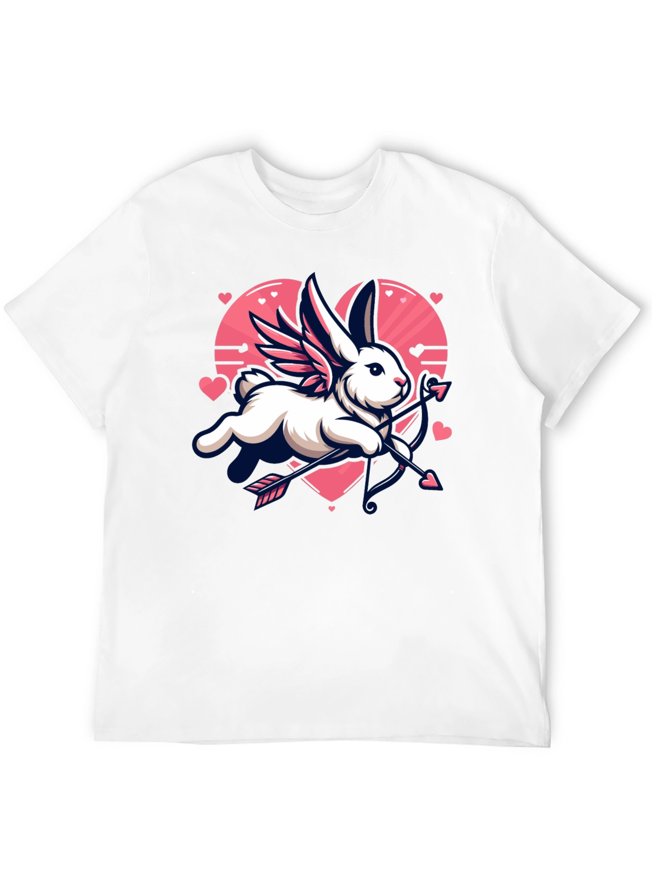 Valentines Day Cupid Bunny Graphic Tee