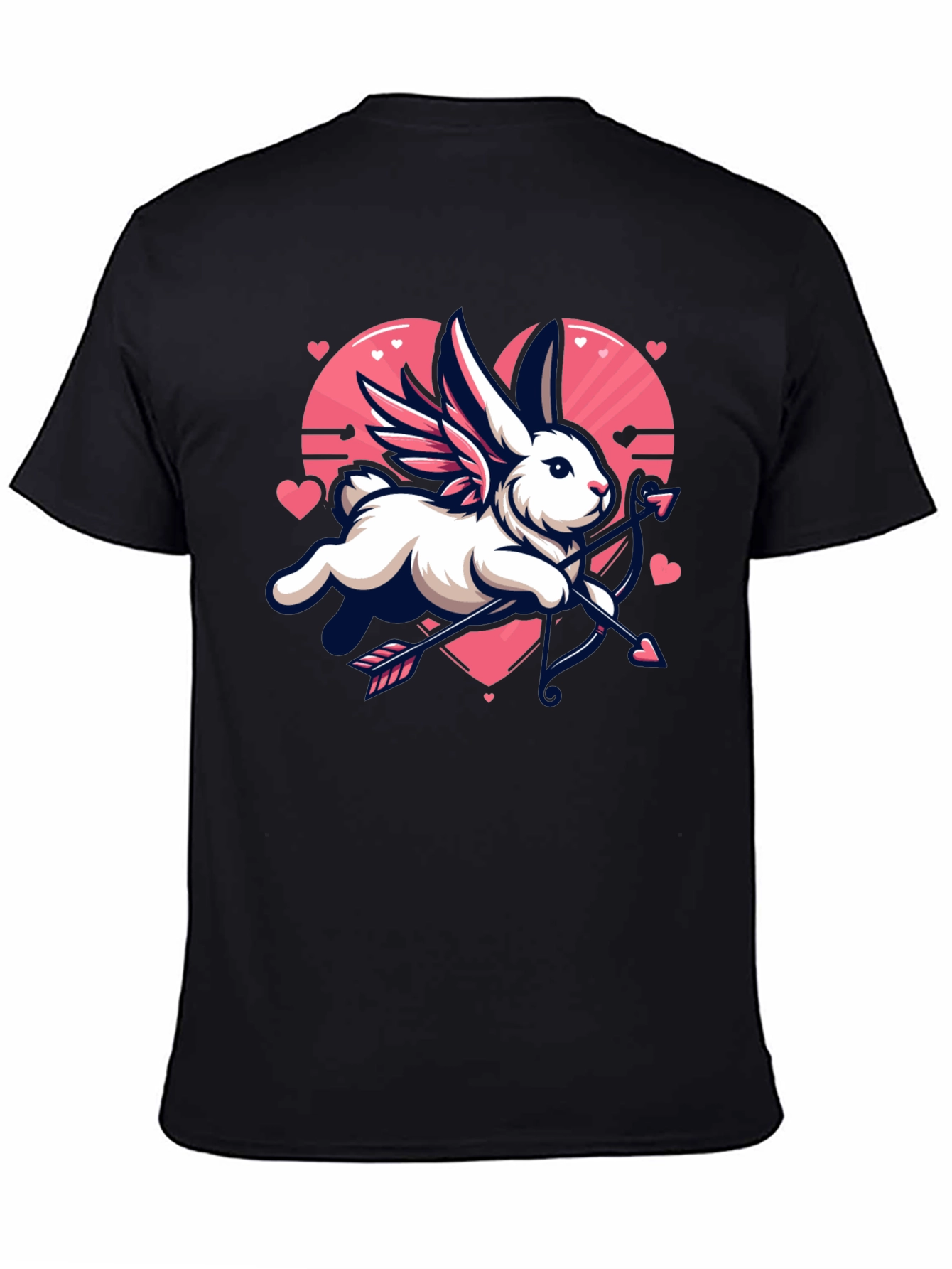 Valentines Day Cupid Bunny Graphic Tee