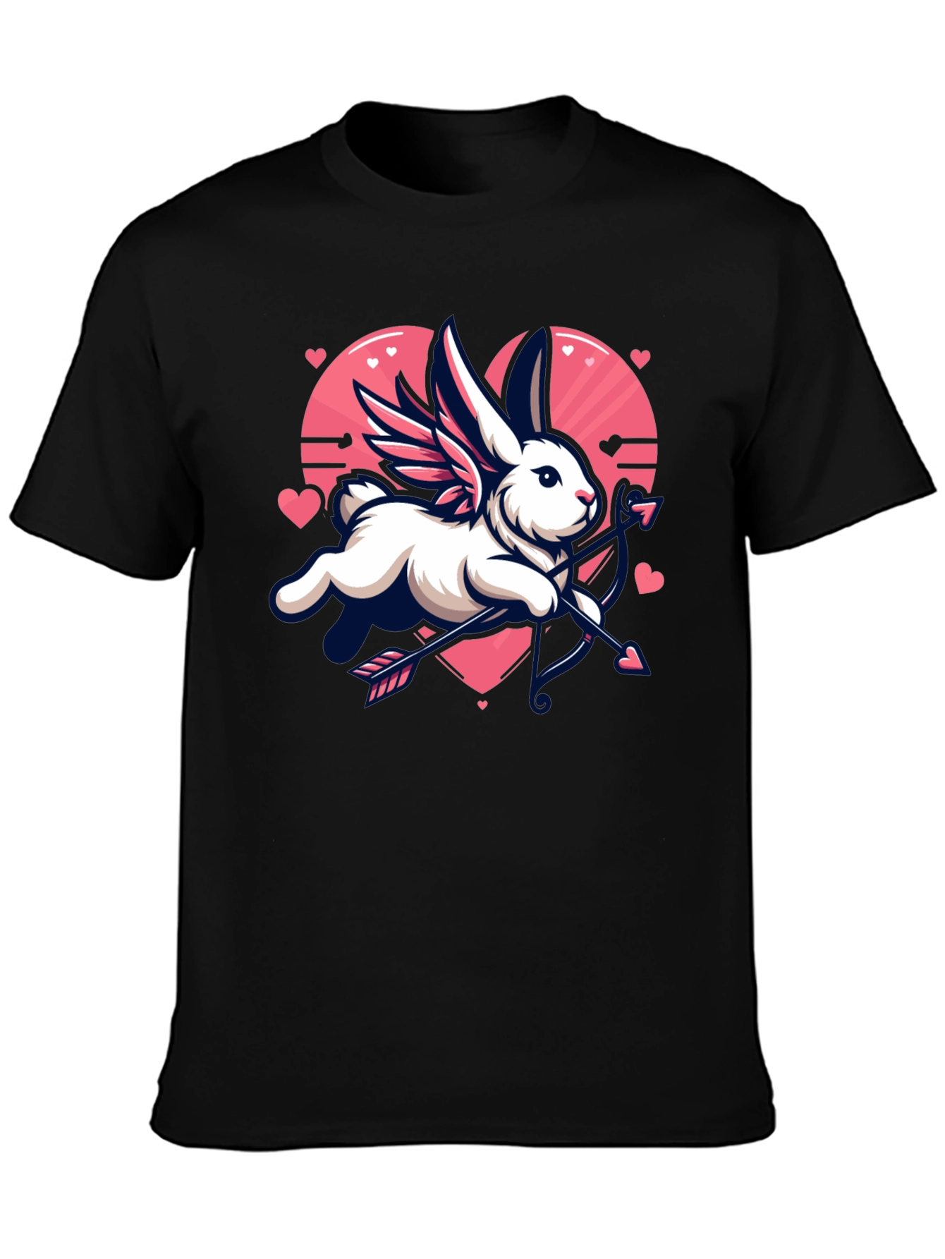 Valentines Day Cupid Bunny Graphic Tee