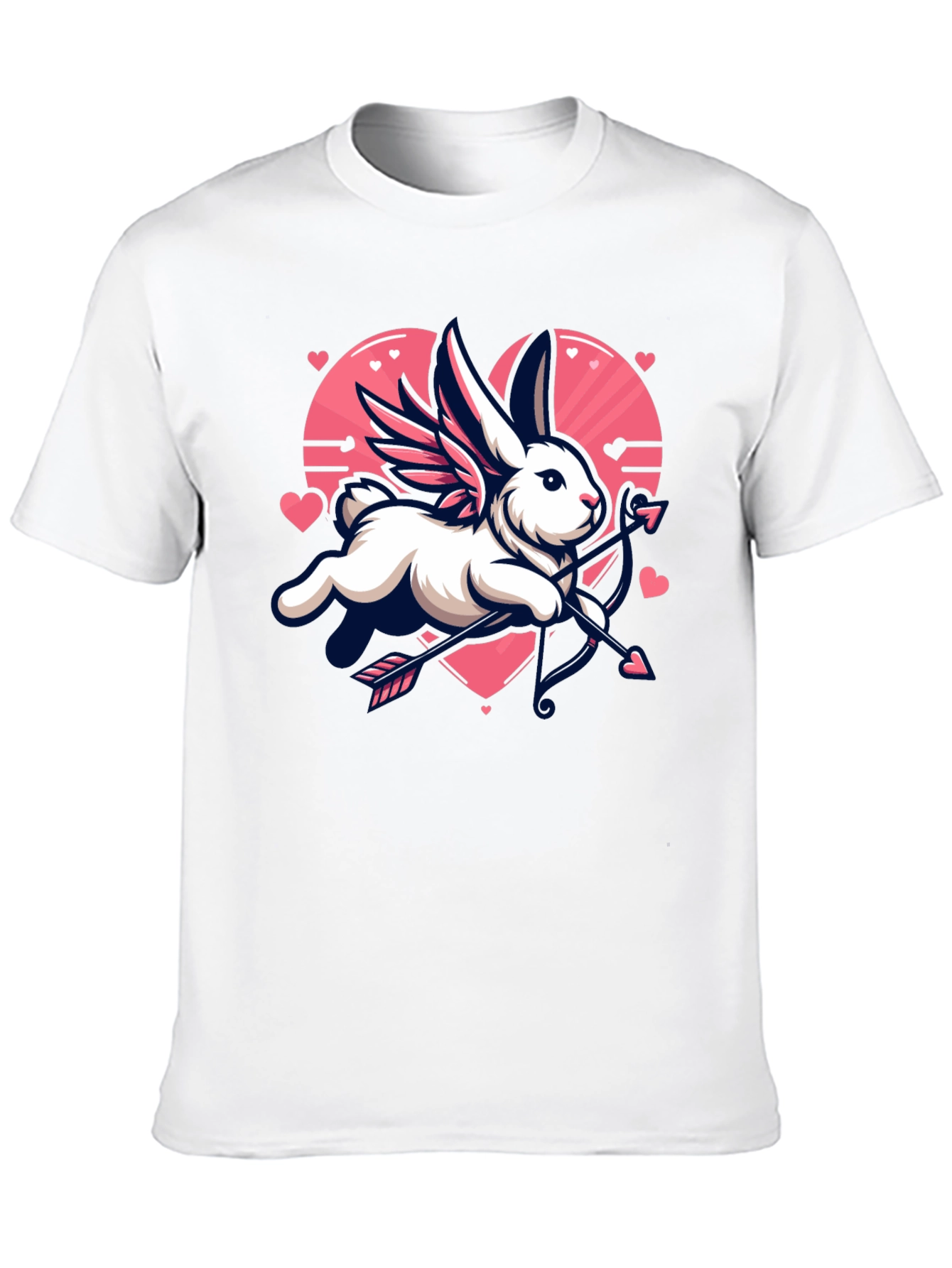 Valentines Day Cupid Bunny Graphic Tee