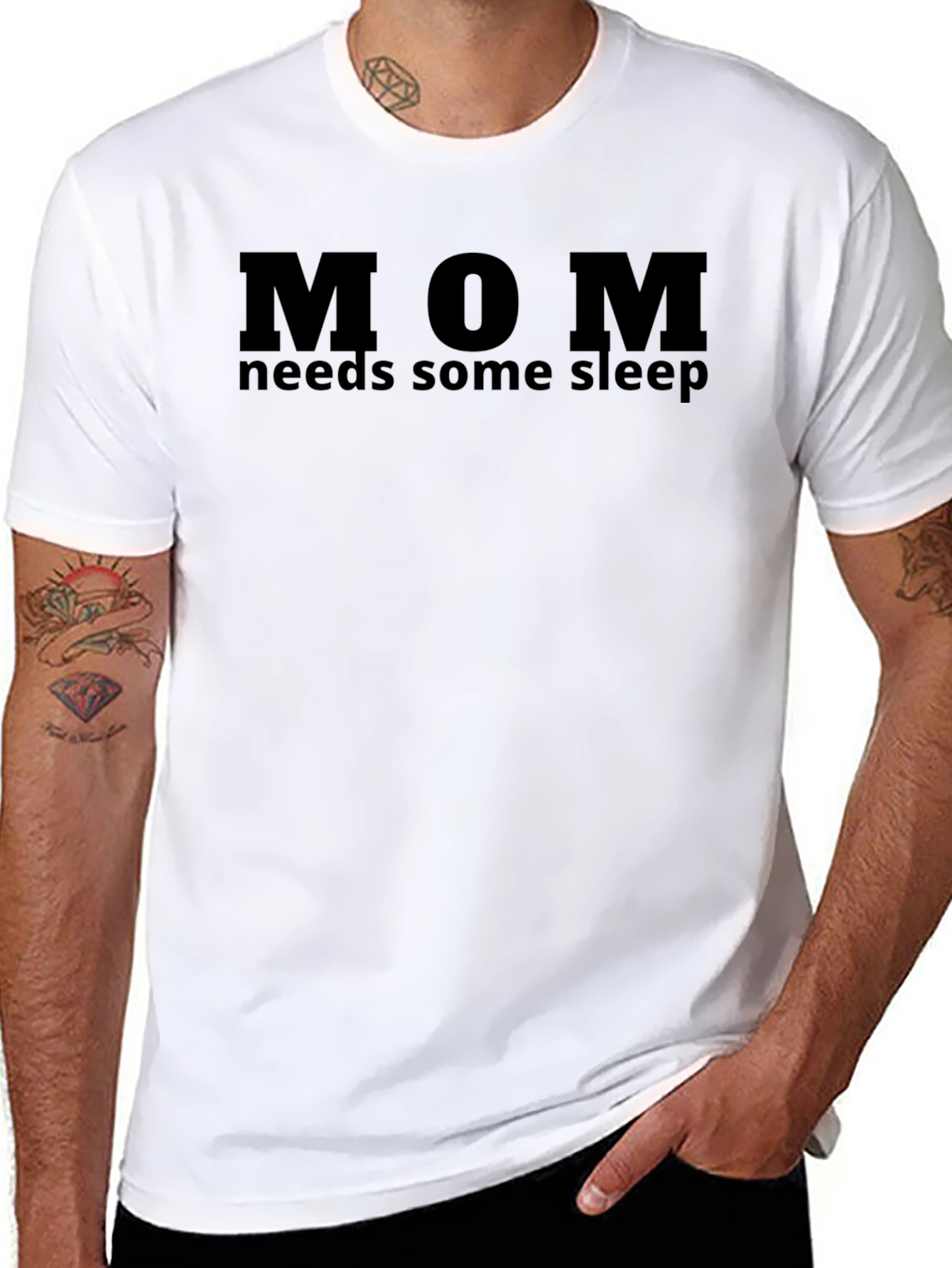 Mom Needs Sleep Black T-Shirt - Relaxed Fit