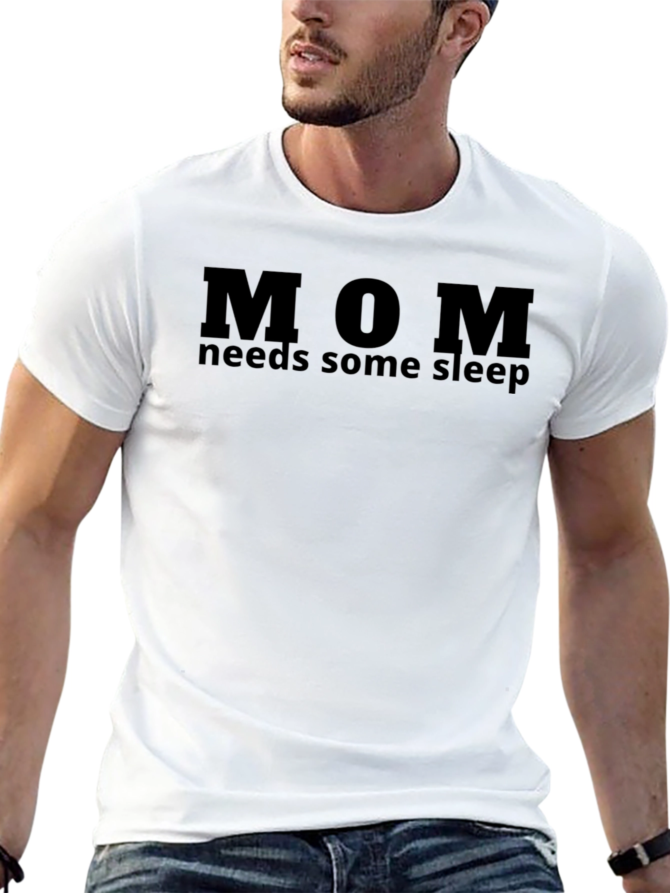 Mom Needs Sleep Black T-Shirt - Relaxed Fit