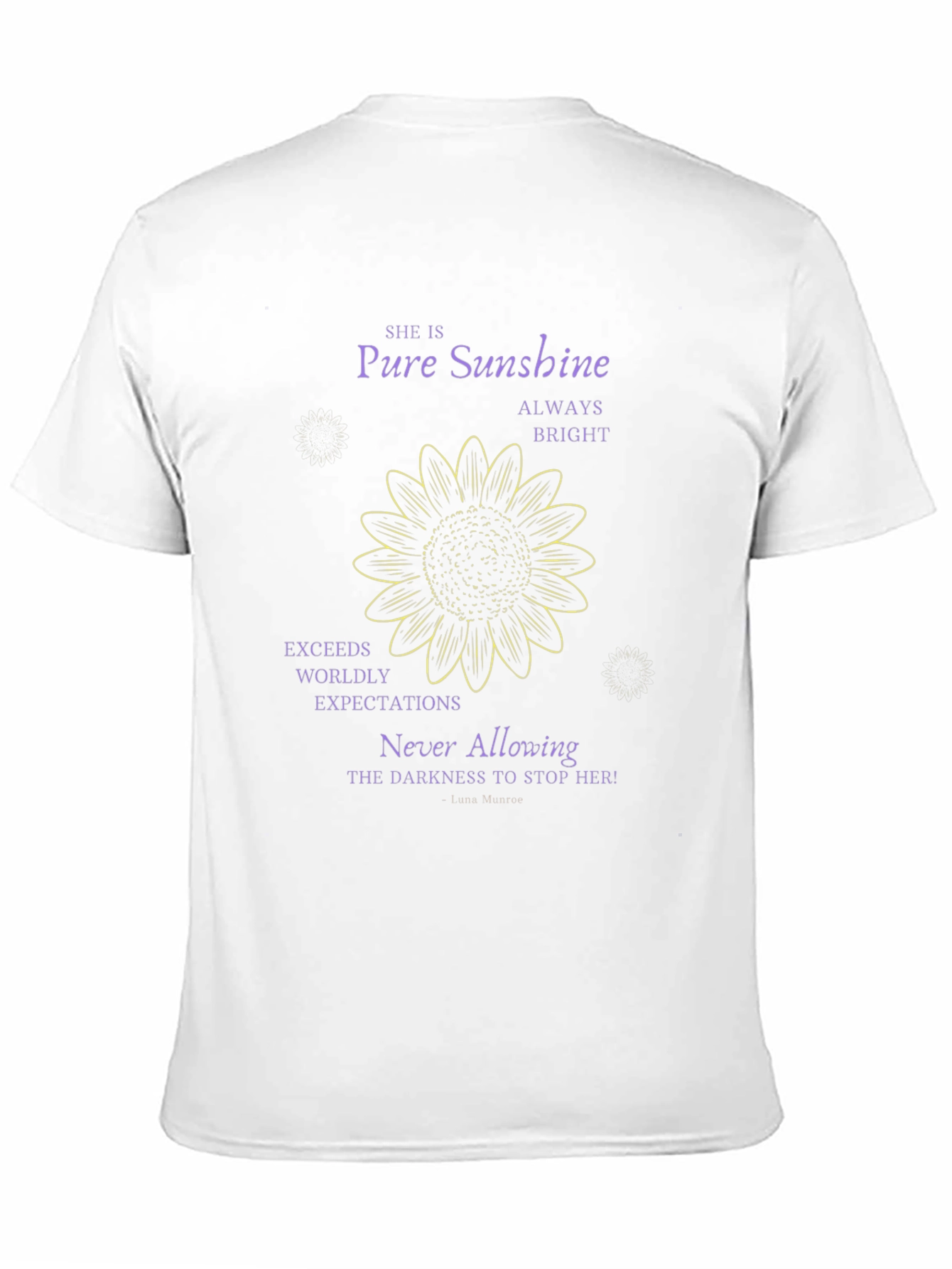 Pure Sunshine Graphic Tee - Inspirational Sunflower Shirt