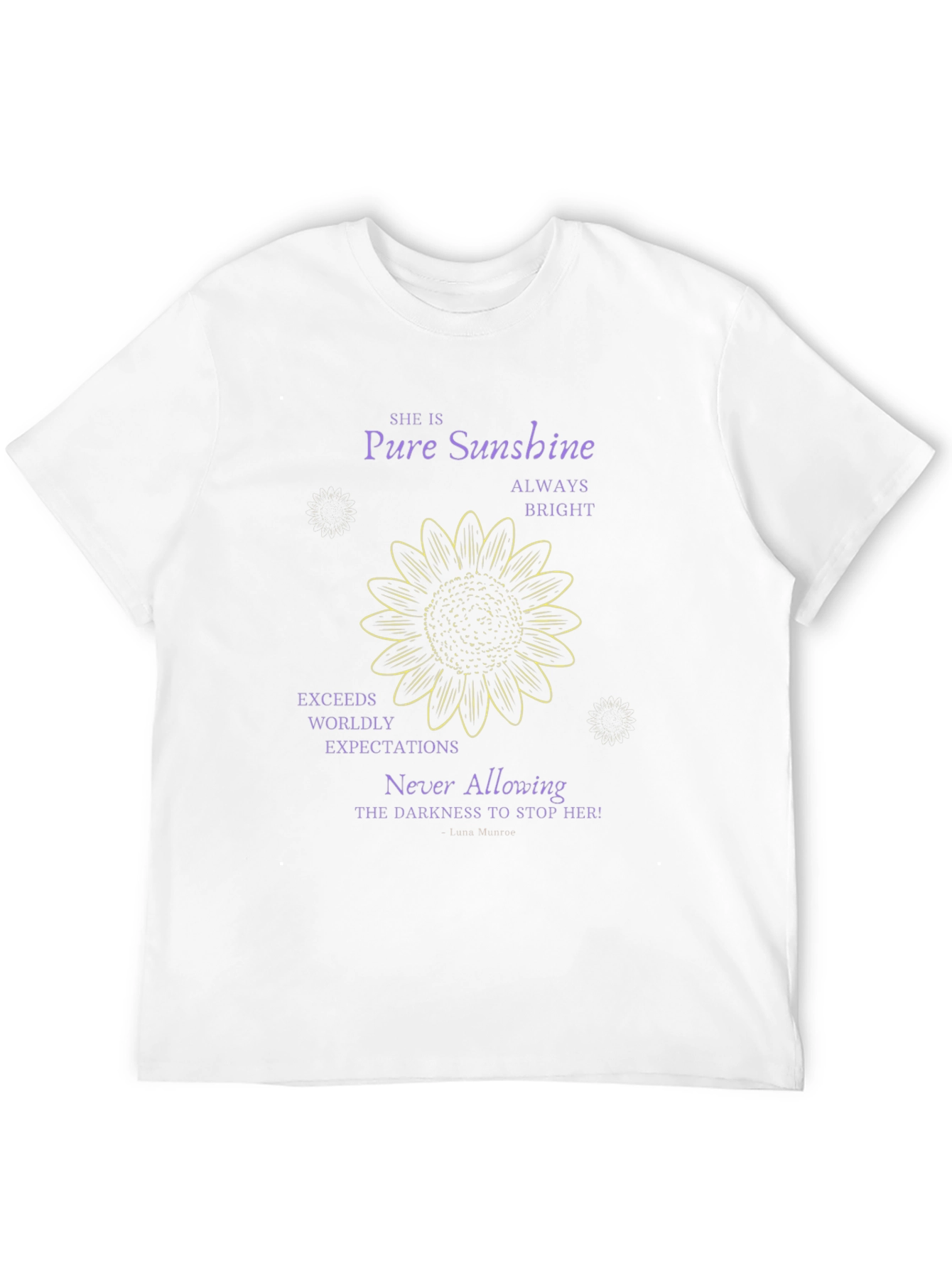 Pure Sunshine Graphic Tee - Inspirational Sunflower Shirt