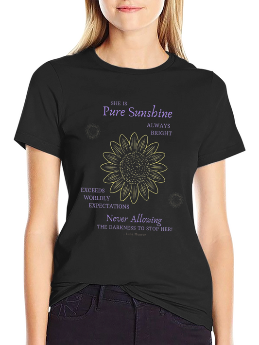 Pure Sunshine Graphic Tee - Inspirational Sunflower Shirt